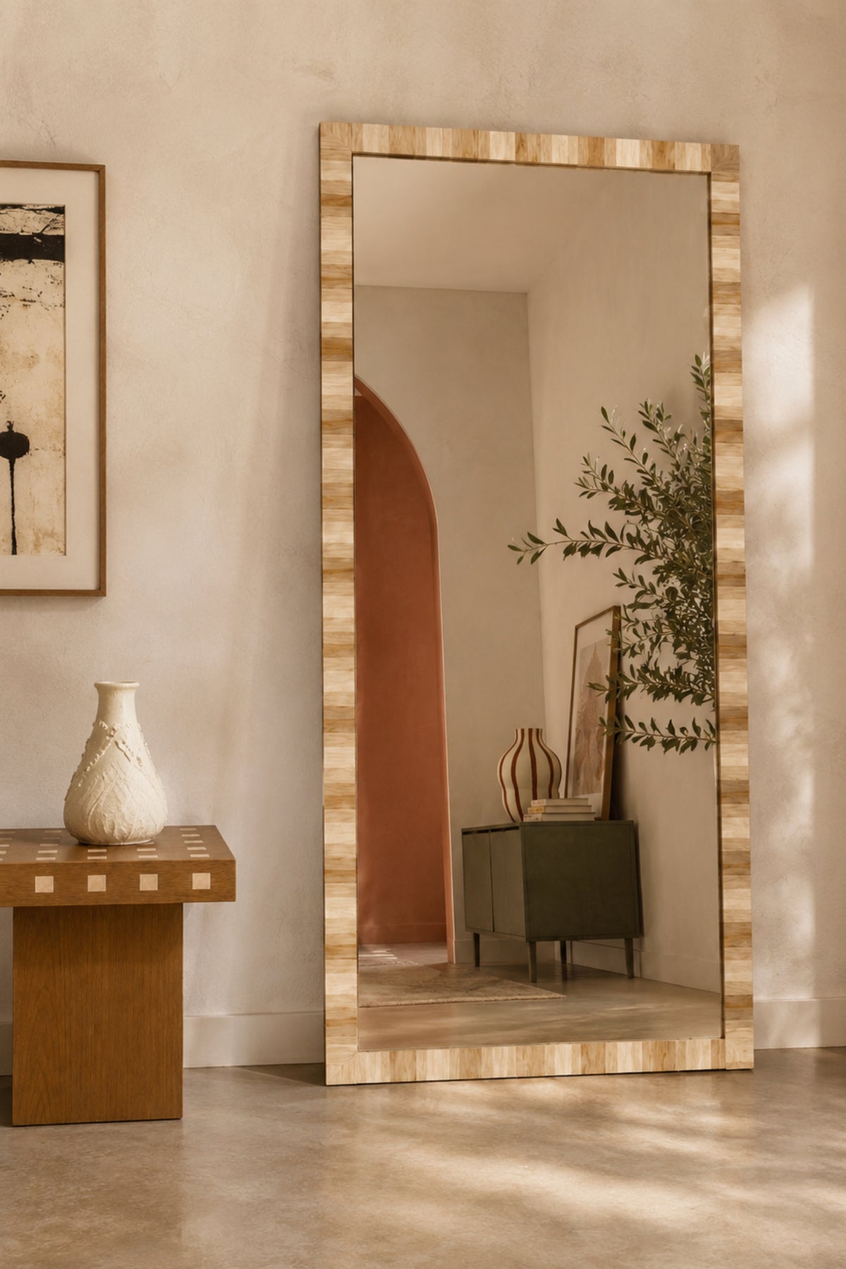 Sandler Grid Floor Mirror