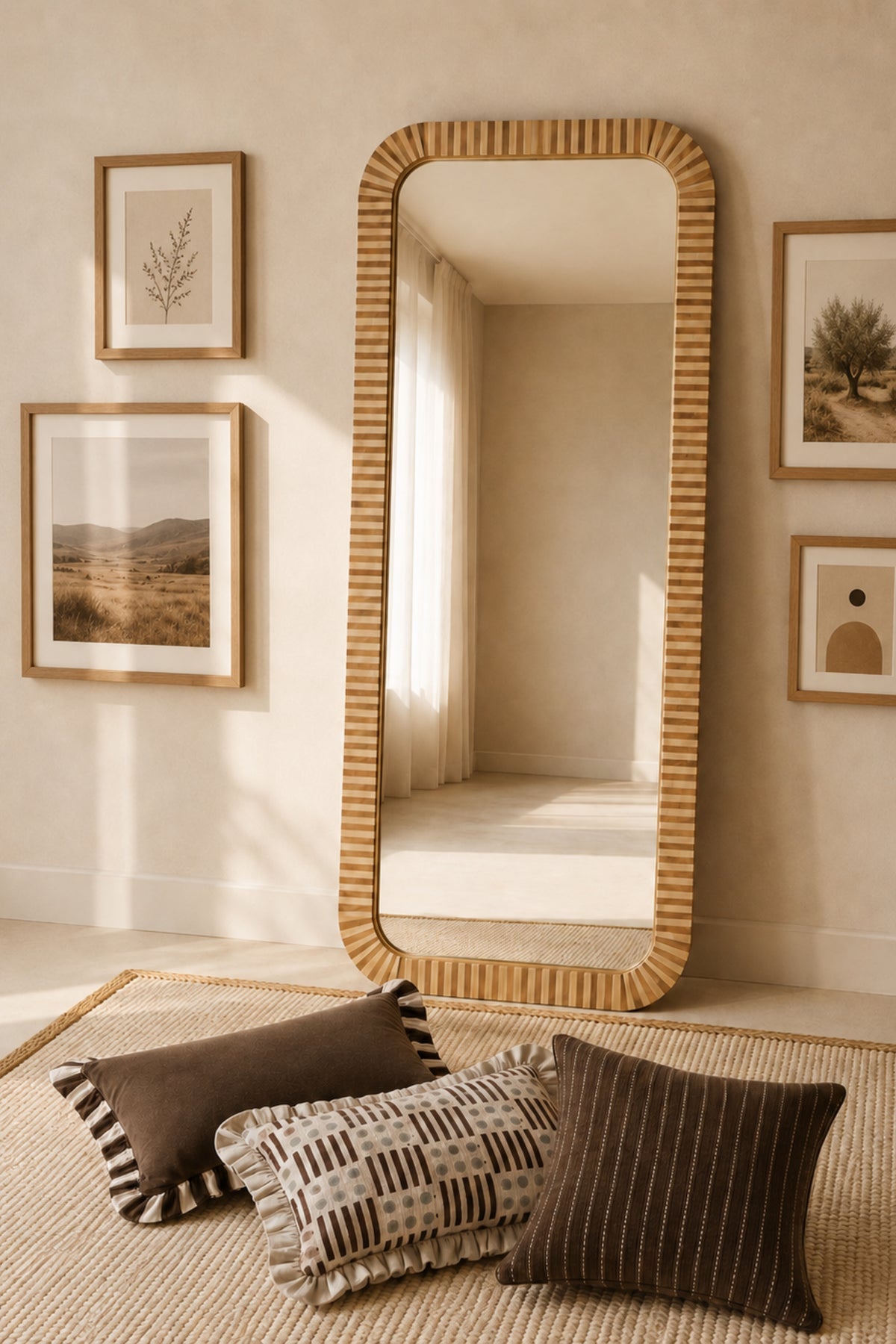 Sunray Border Floor Mirror