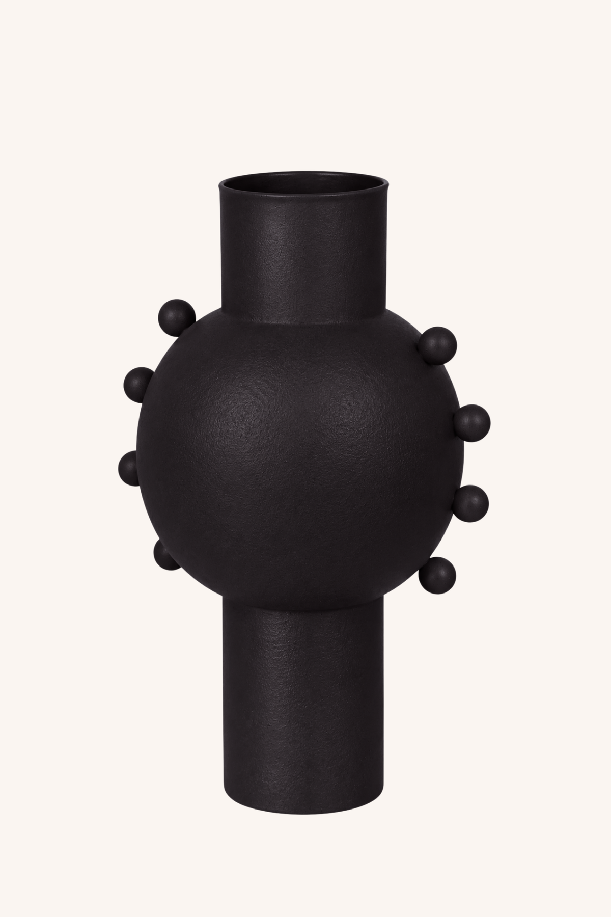 Terra Axis Handle Vase - Black