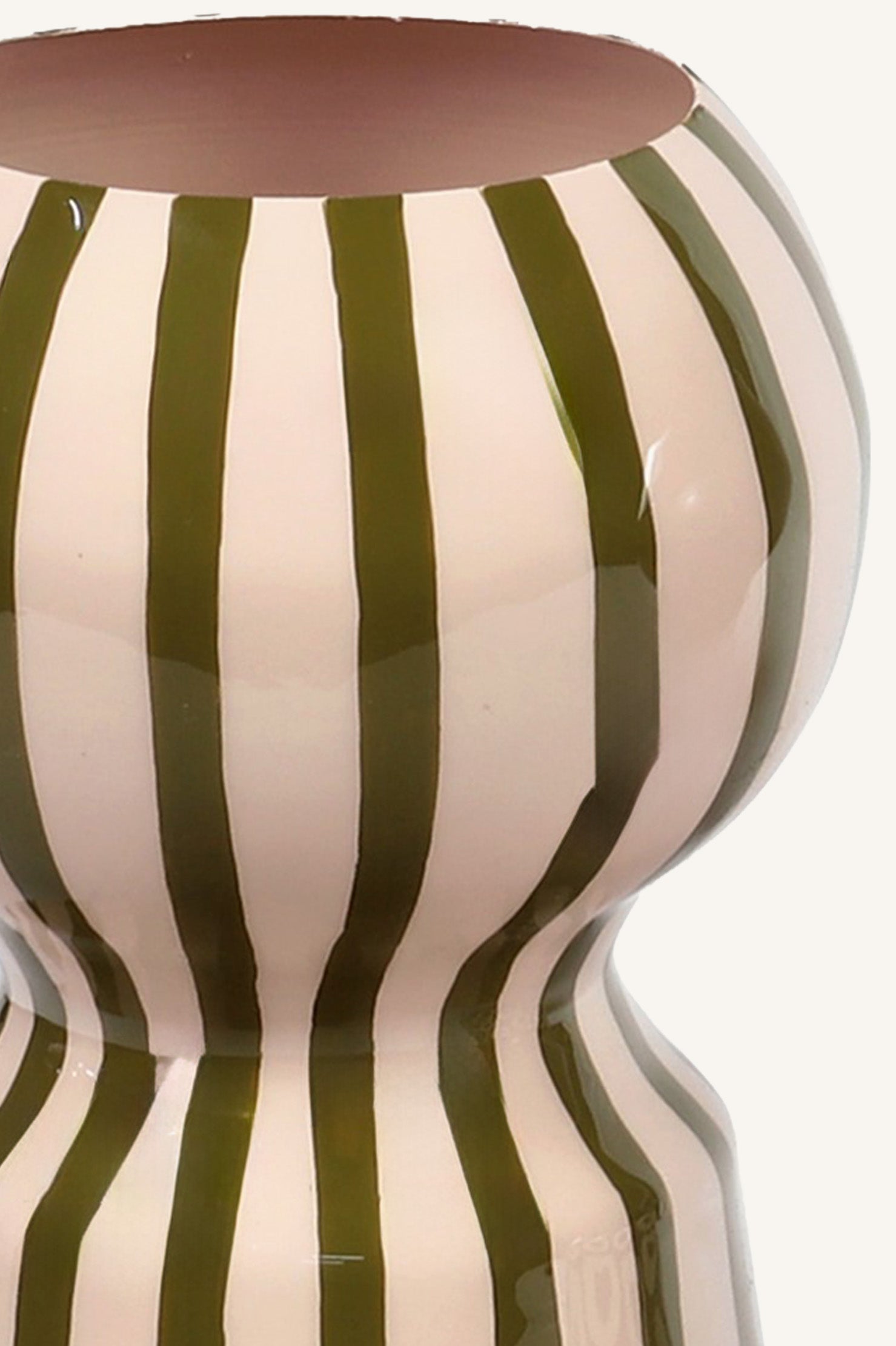 Sage Crest Stripe Vase