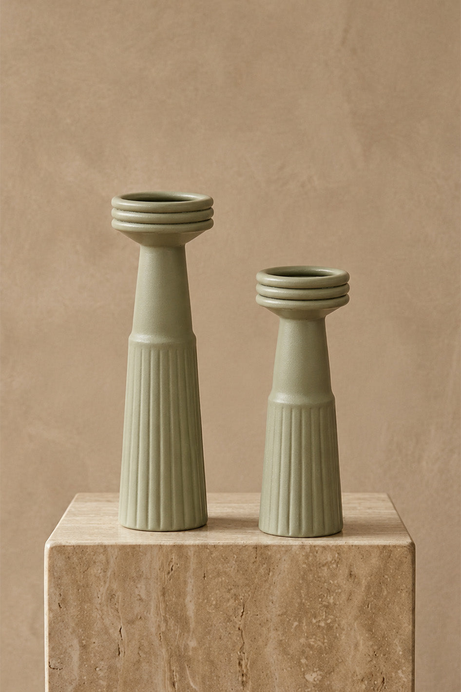 Striation Column Candle Set
