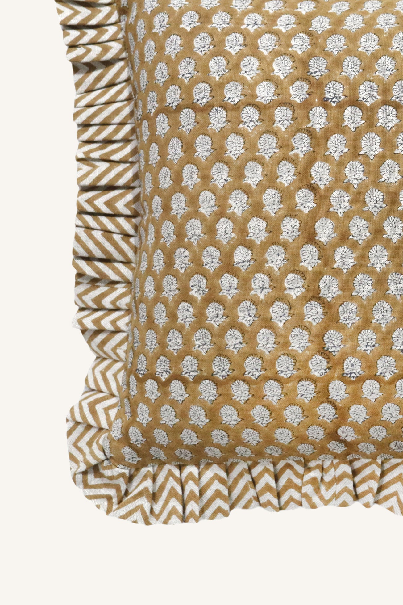 Honey Lattice Ruffle Lumbar