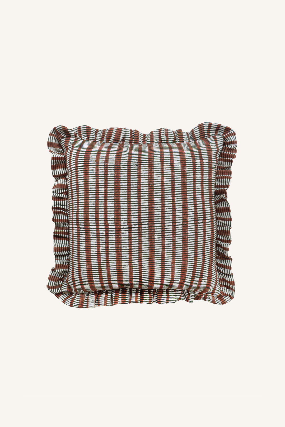 Coppercheck Ruffle Pillow