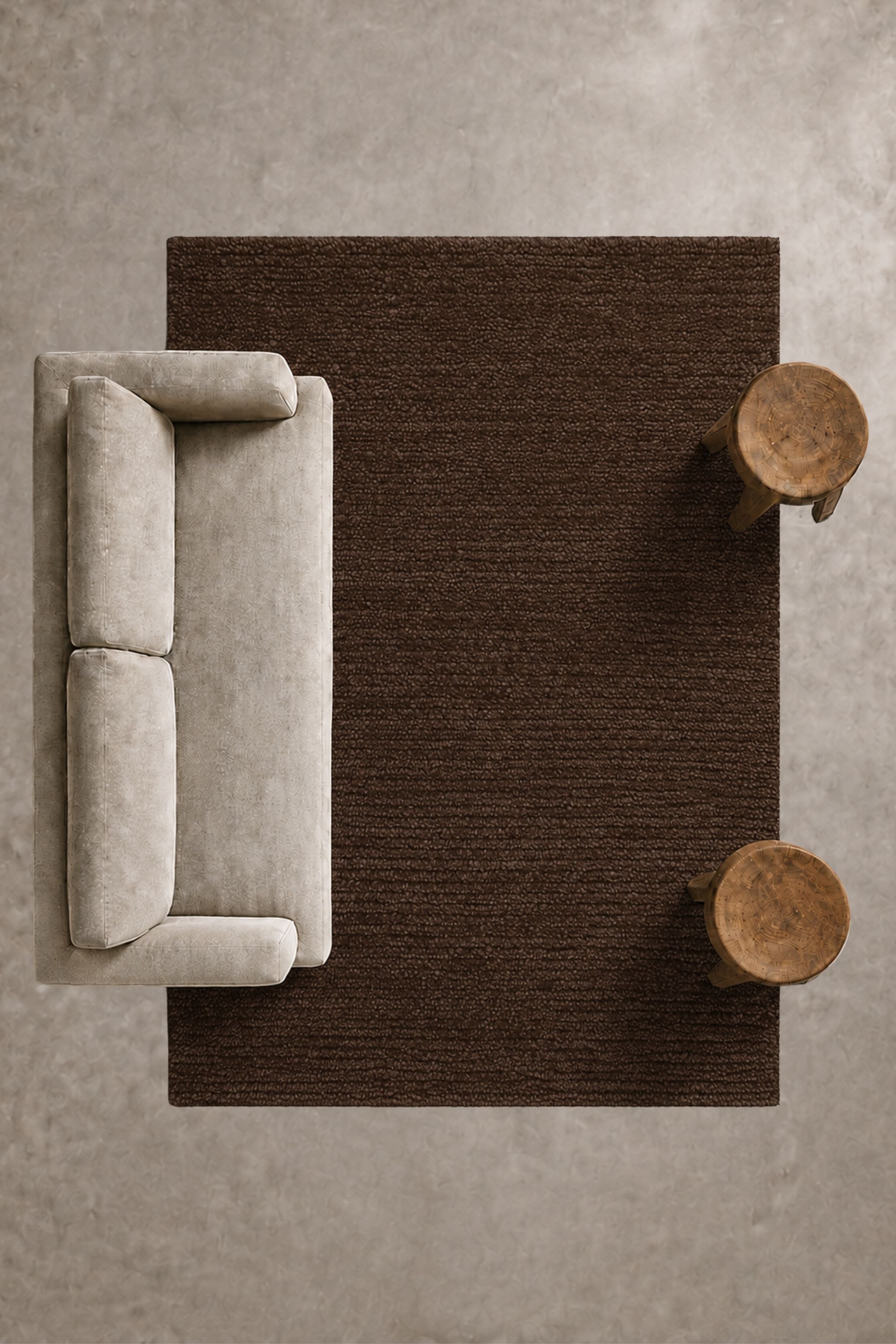 Terra Texture Ground Rug - Brown