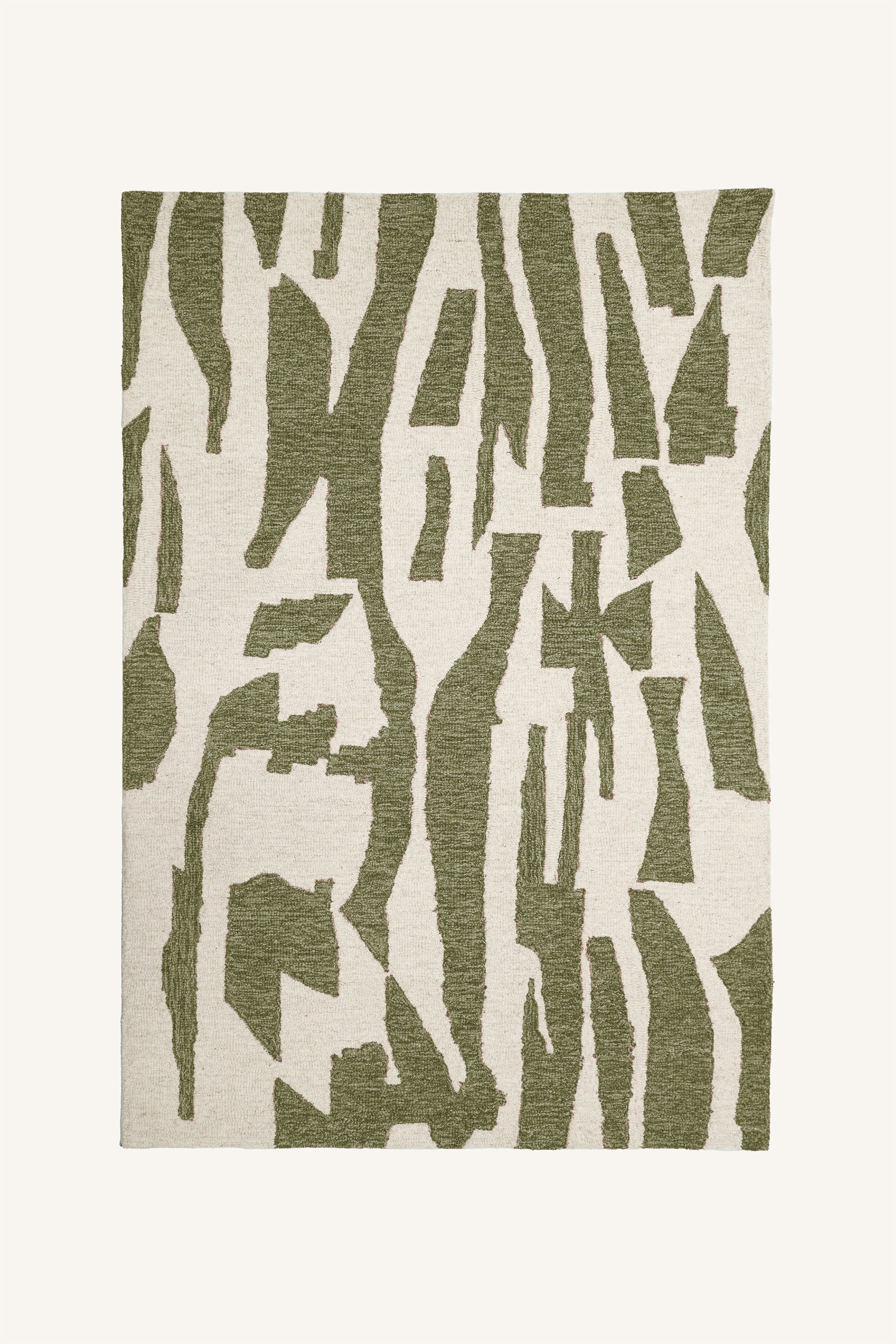 Clay Echo Pattern Rug - Green