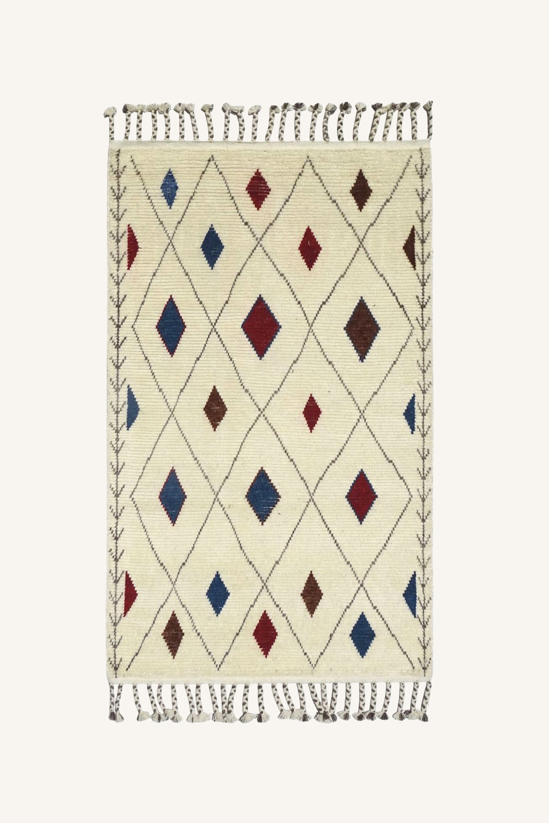 Nomad Diamond Fringe Rug