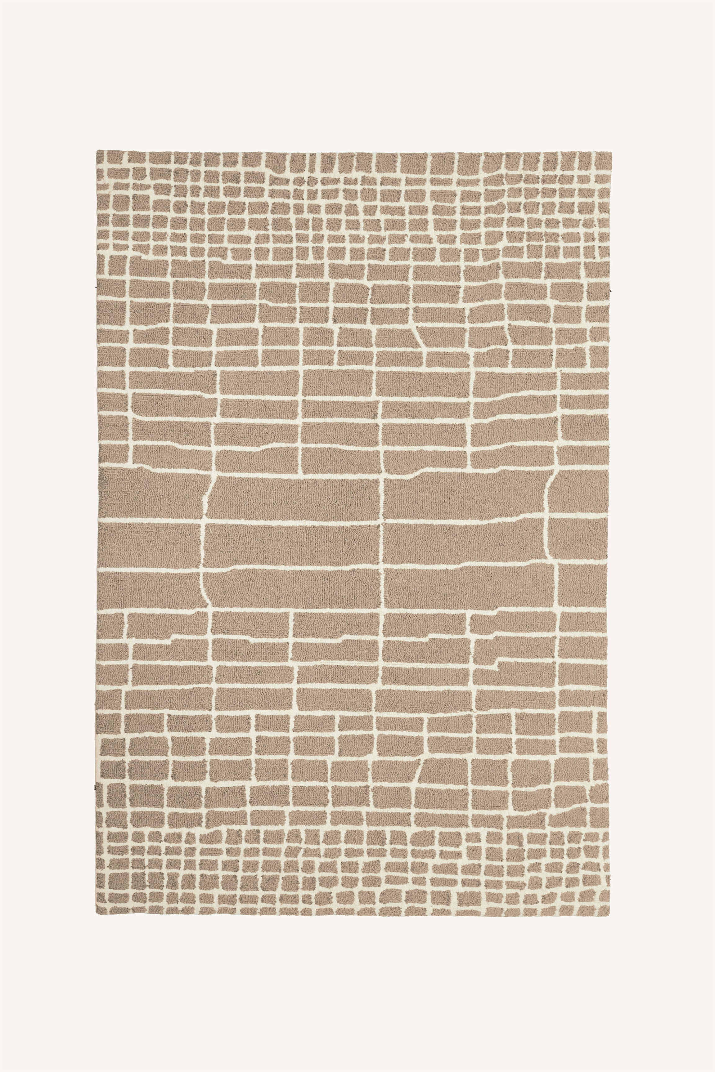 Sage Grid Meadow Rug - Beige