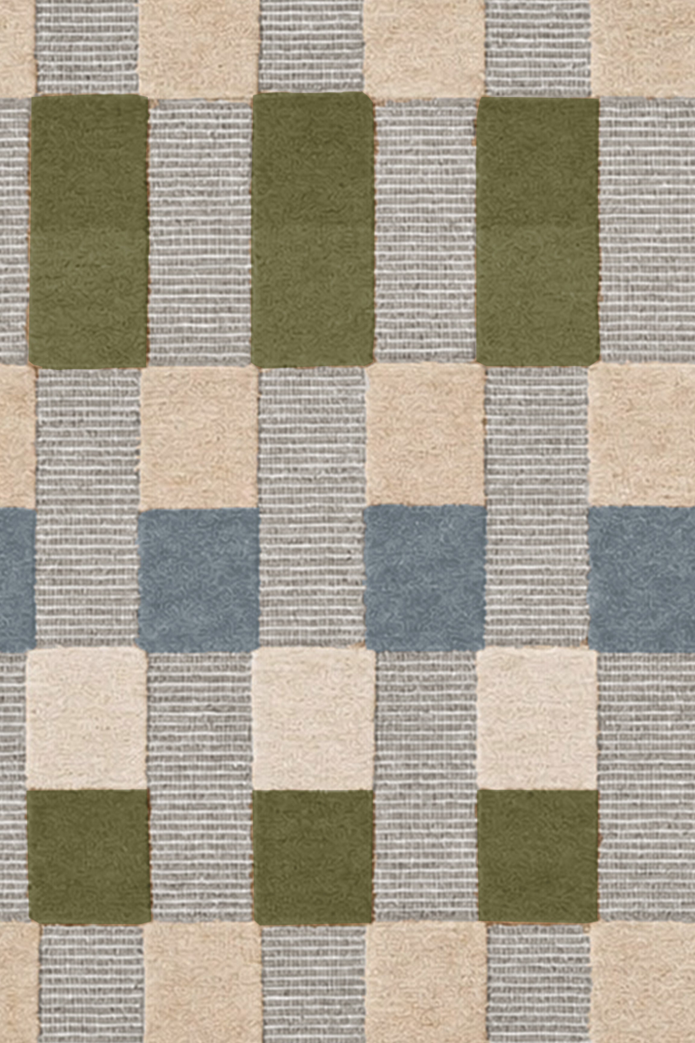 Buna Tile Rug - Green