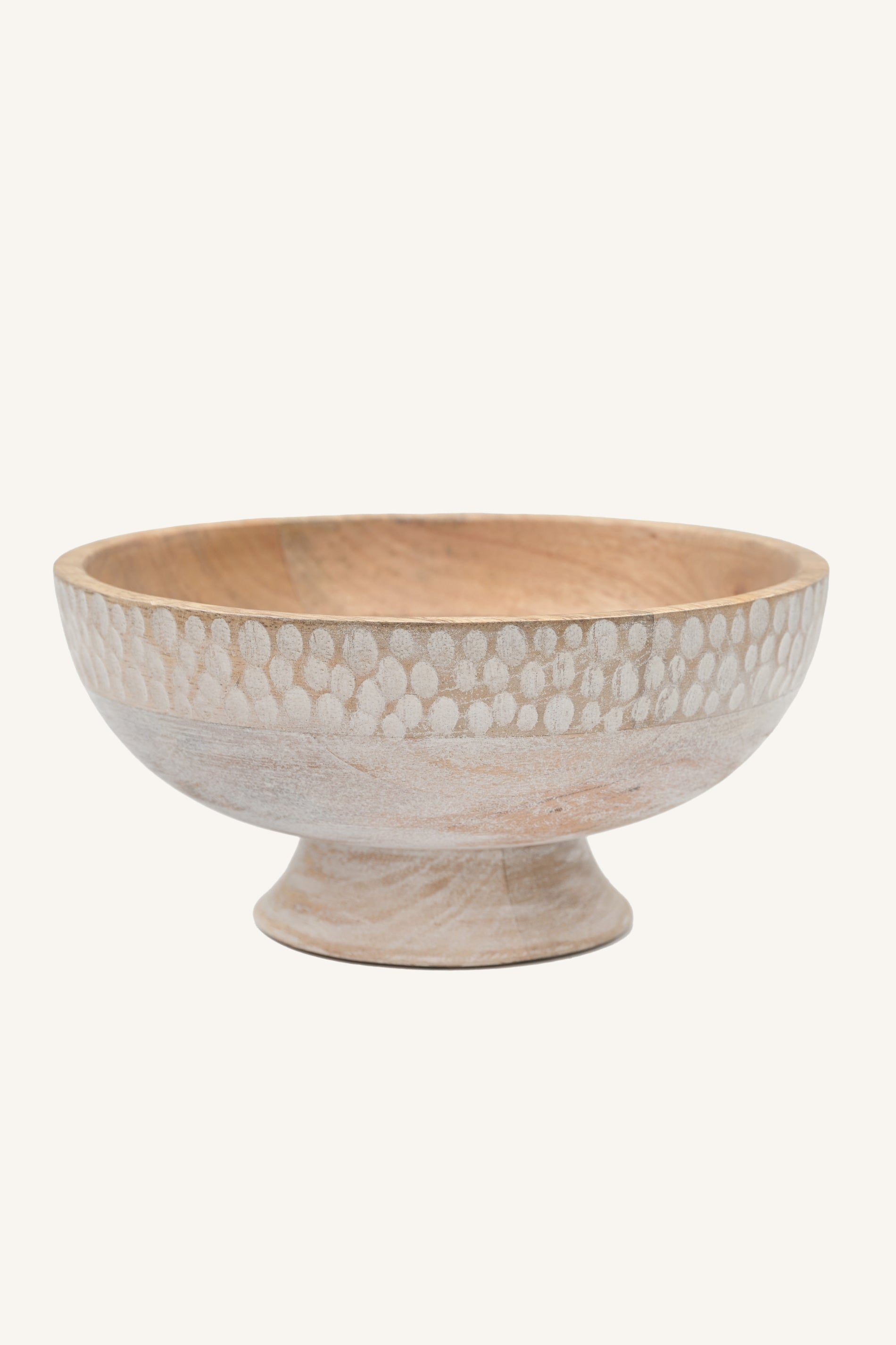 Frostmark Carved Footed Bowl