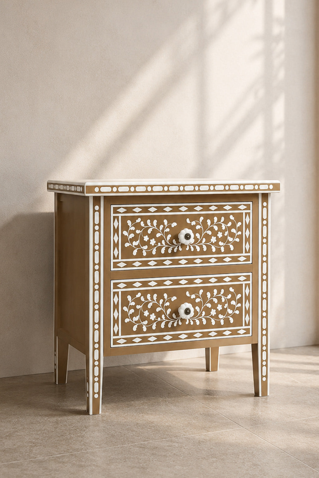 Meadow Inlay Bedside Table