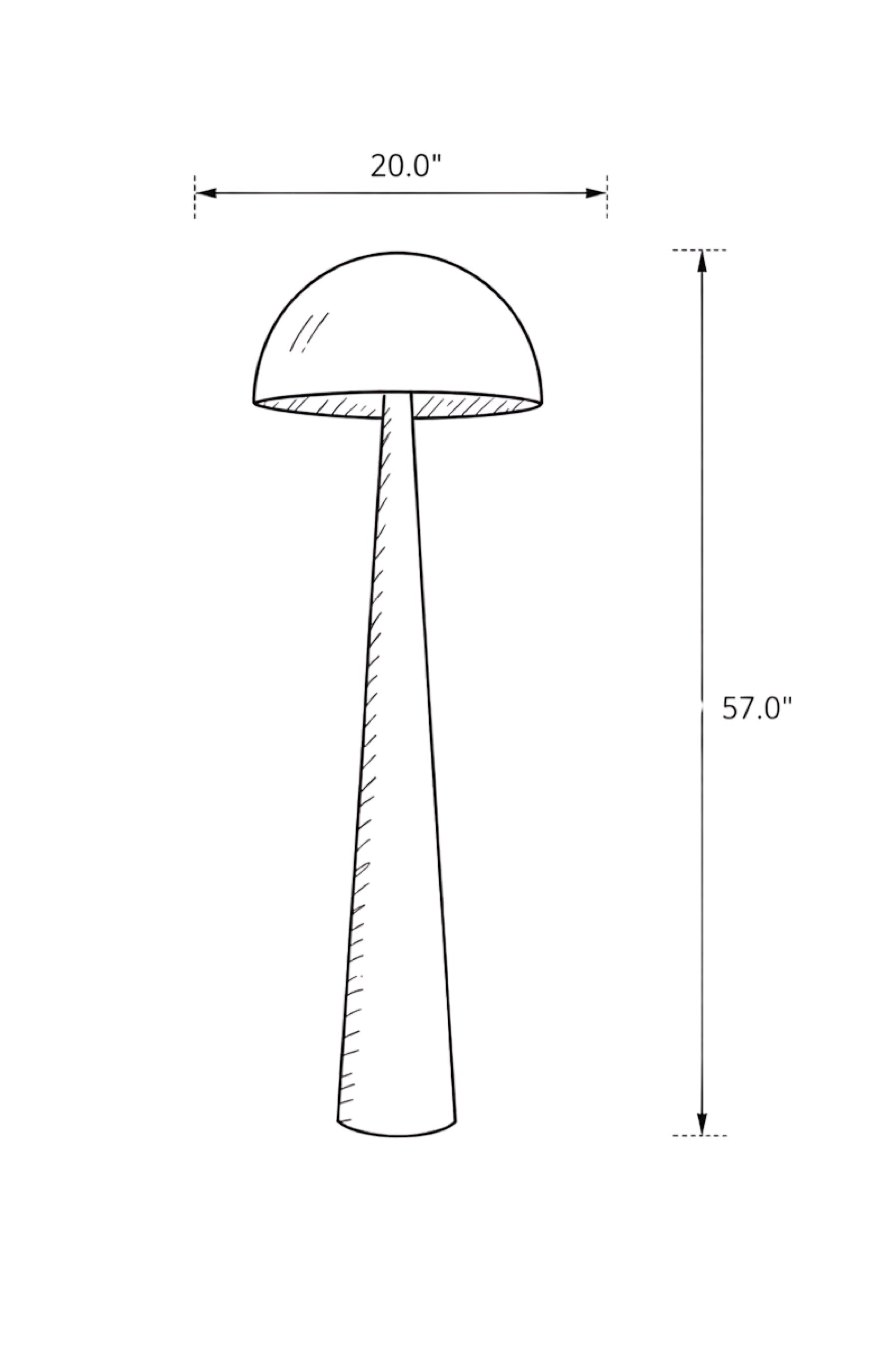 Obelisk Dome Floor Lamp - Fabric Shade