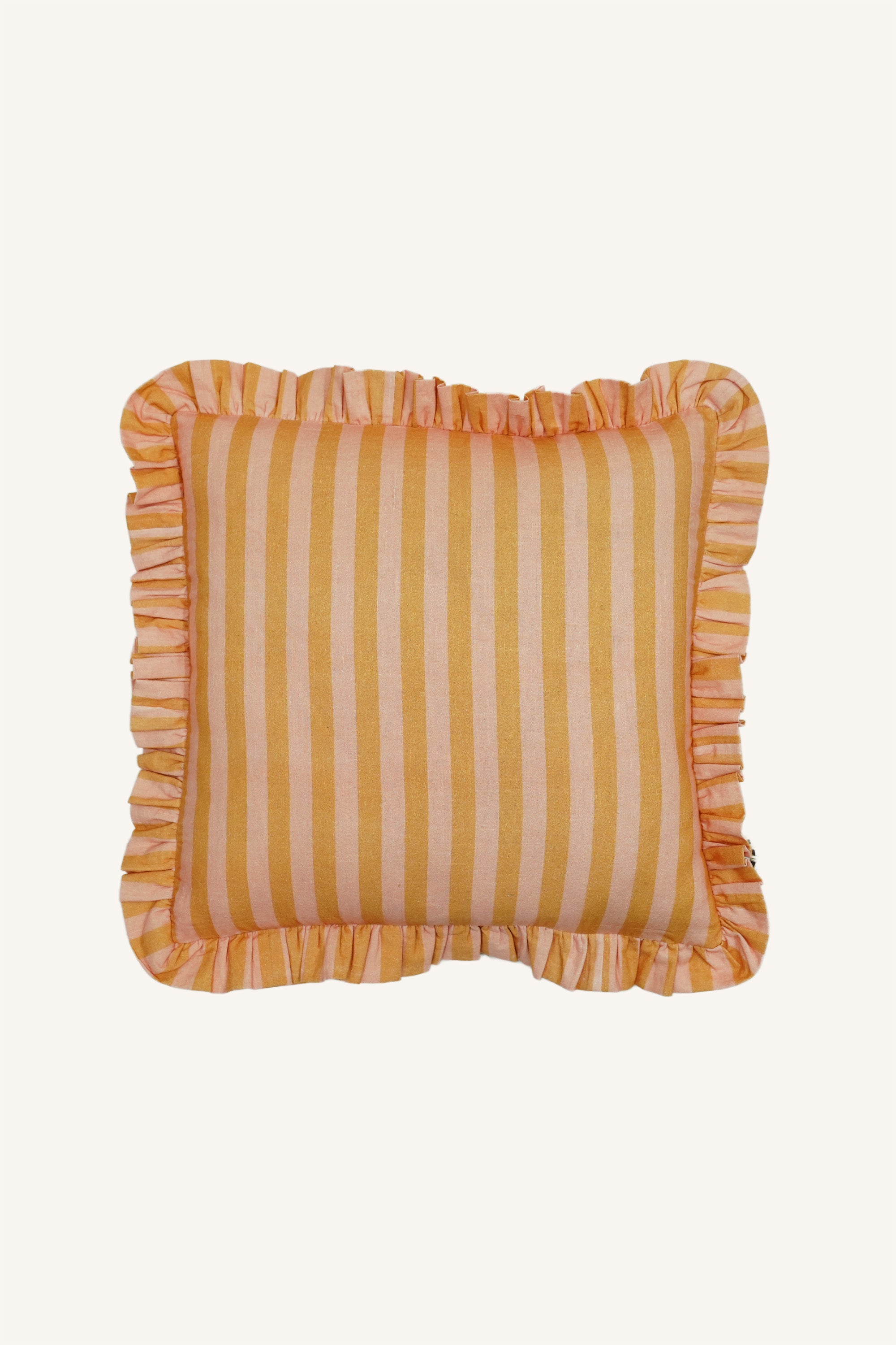 Golden Parlour Ruffle Pillow