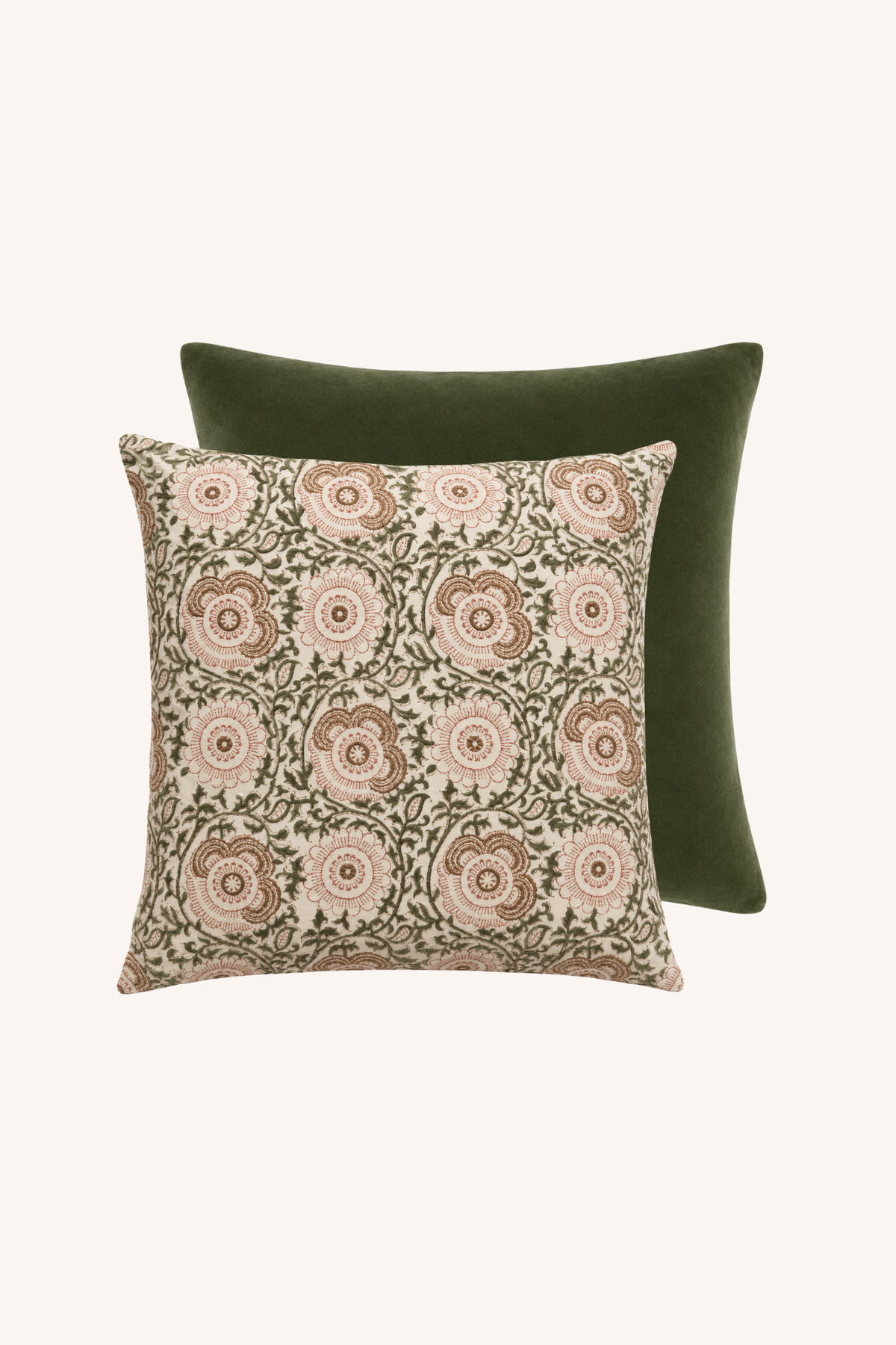 Heritage Medallion Pillow- Green