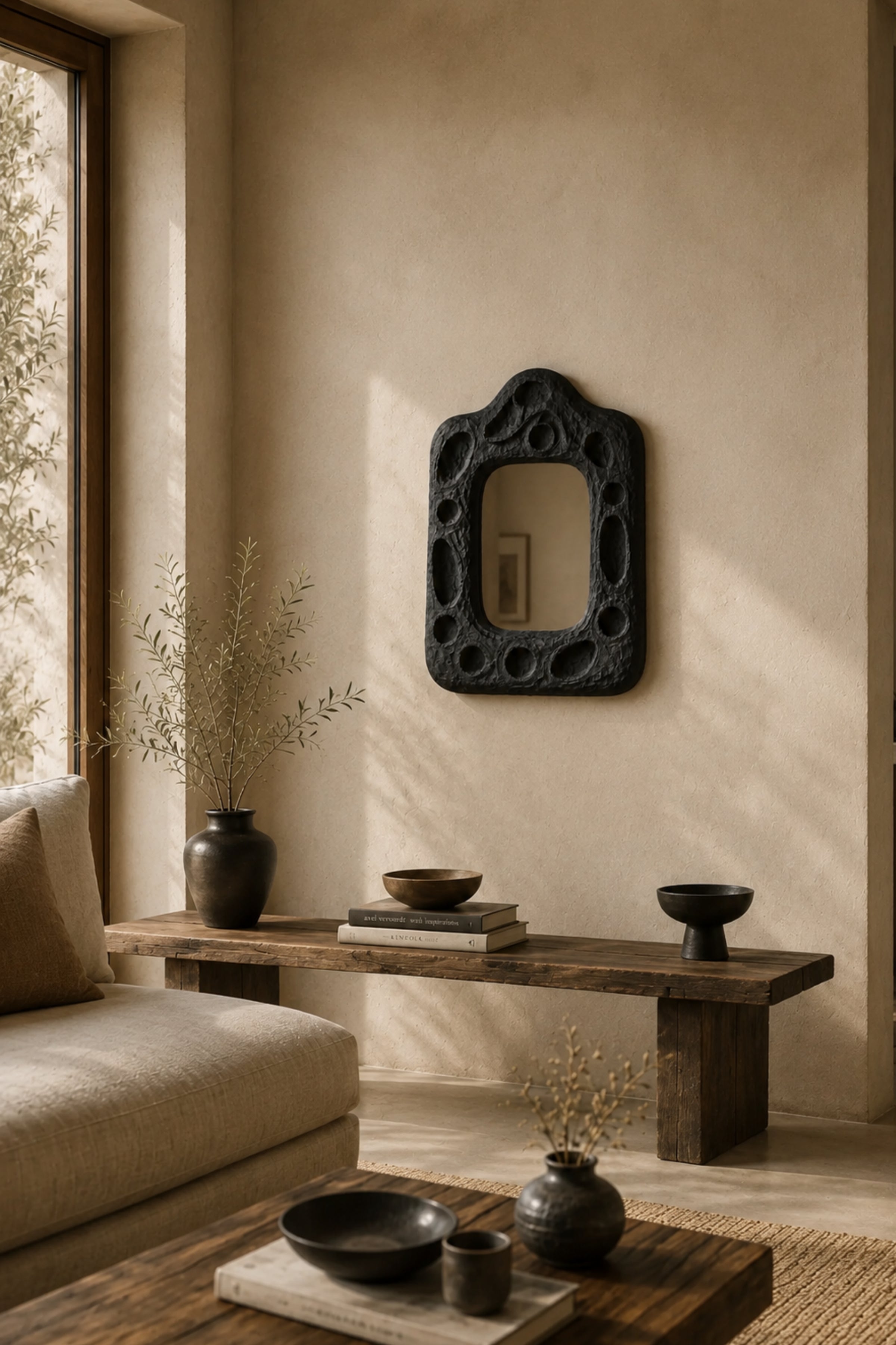 Charcoal Arch Mirror