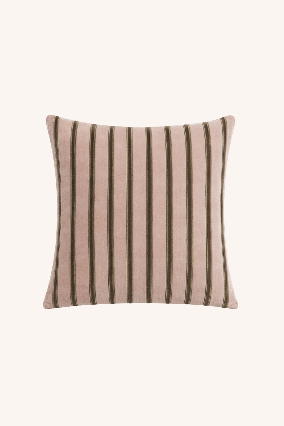 Rosewood Stripe Velvet Pillow