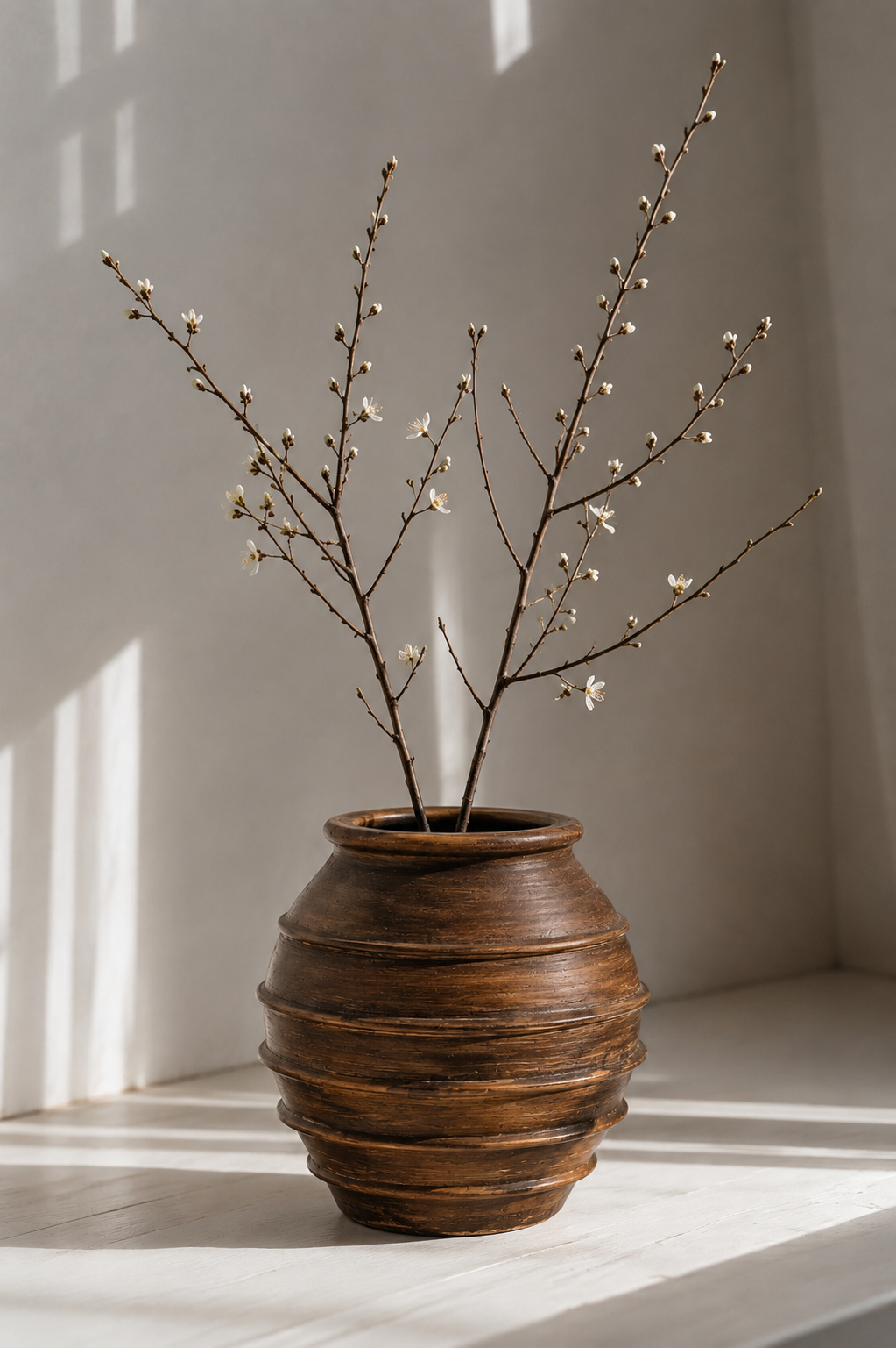 Walnut Coil Pot