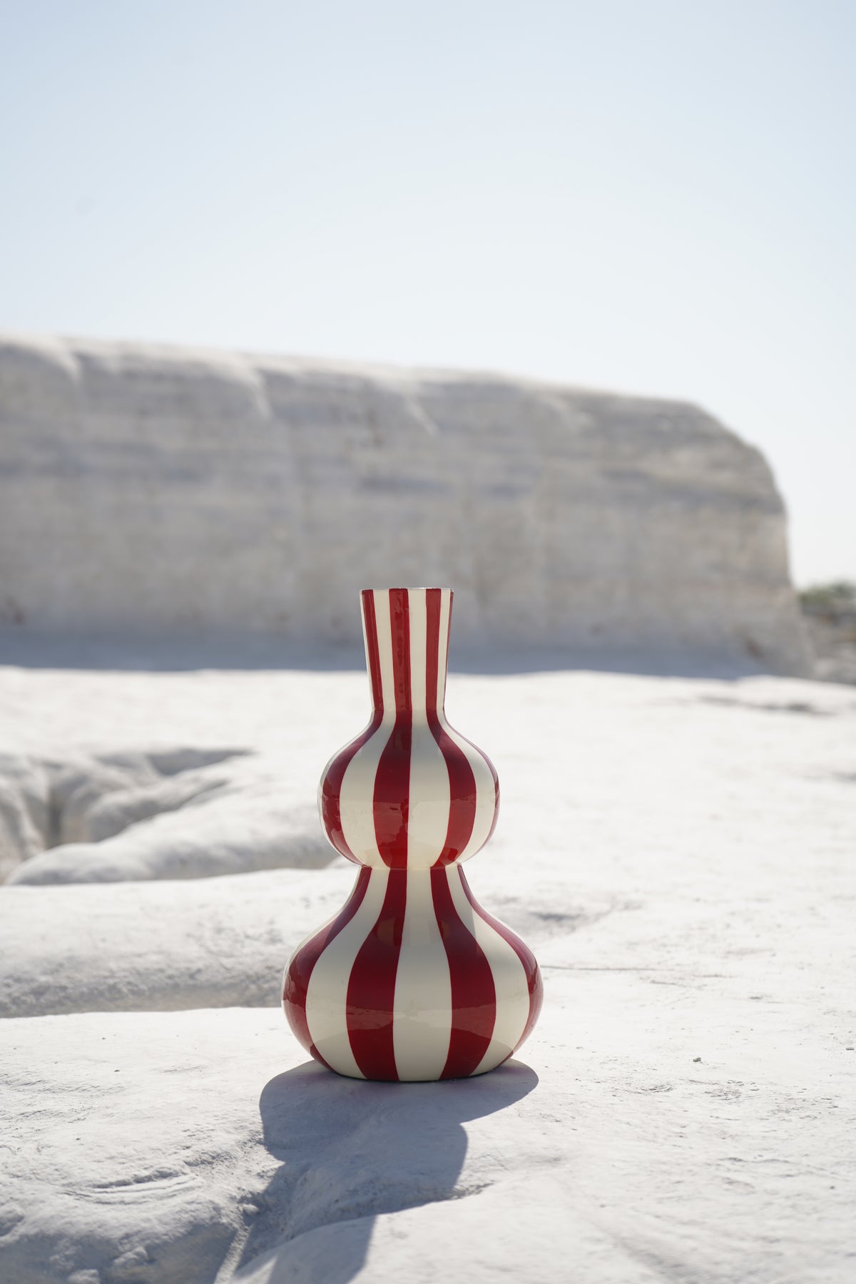 Crimson Cascade Form Vase
