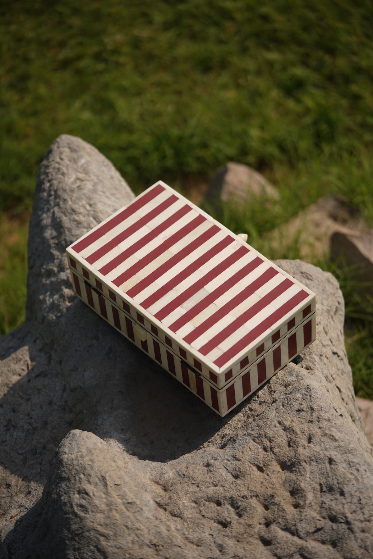 Regalia Stripe Bone Inlay Box
