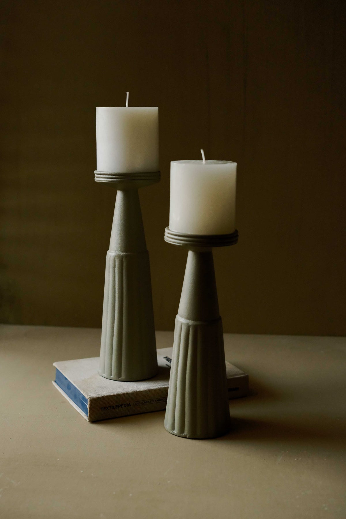 Striation Column Candle Set