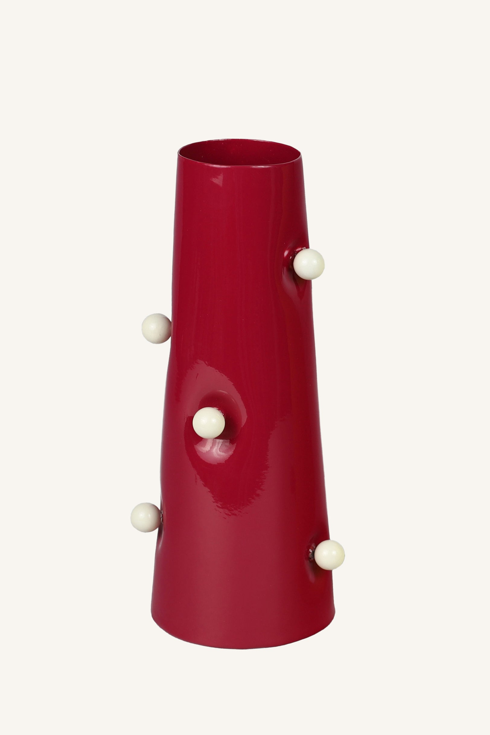 Crimson Vista Pierced Vase