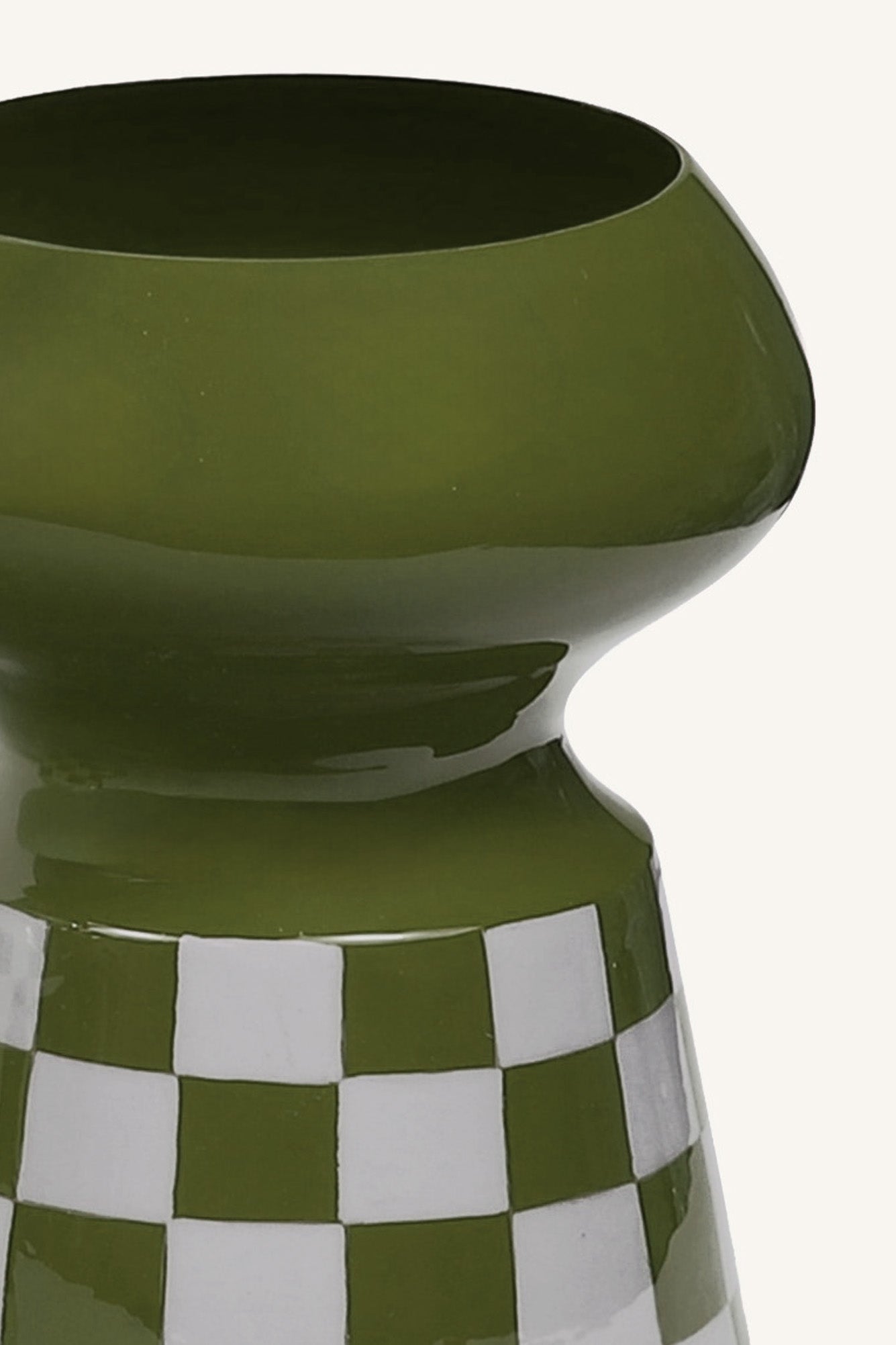 Grid Check Dome Vase