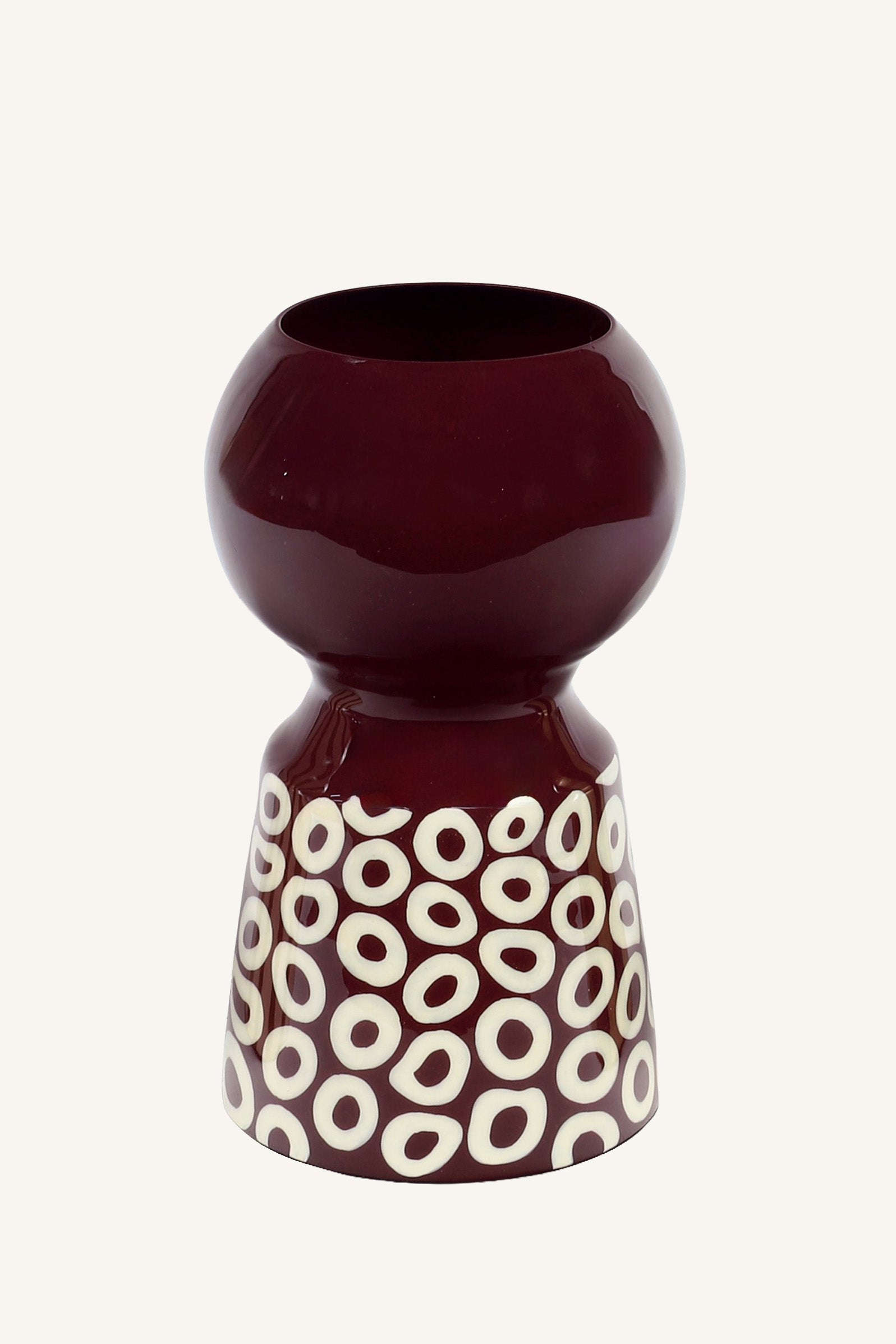Merlot Mosaic Pedestal Vase