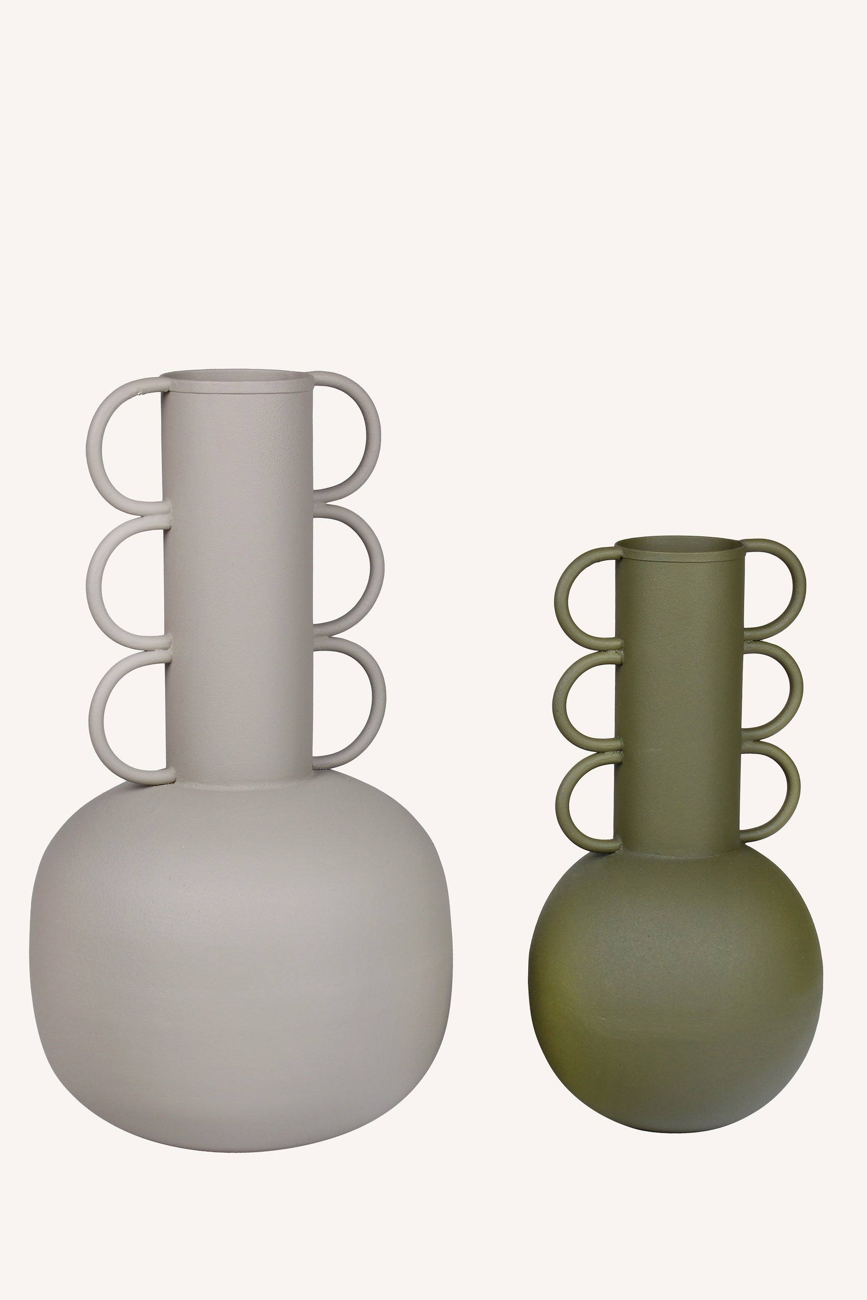 Tandem Arc Metal Vases
