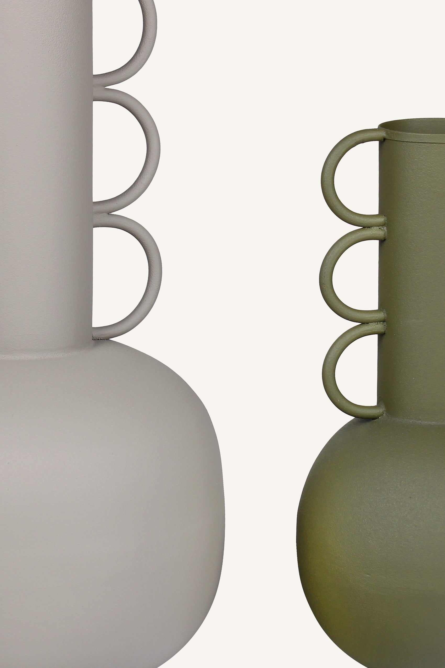 Tandem Arc Metal Vases