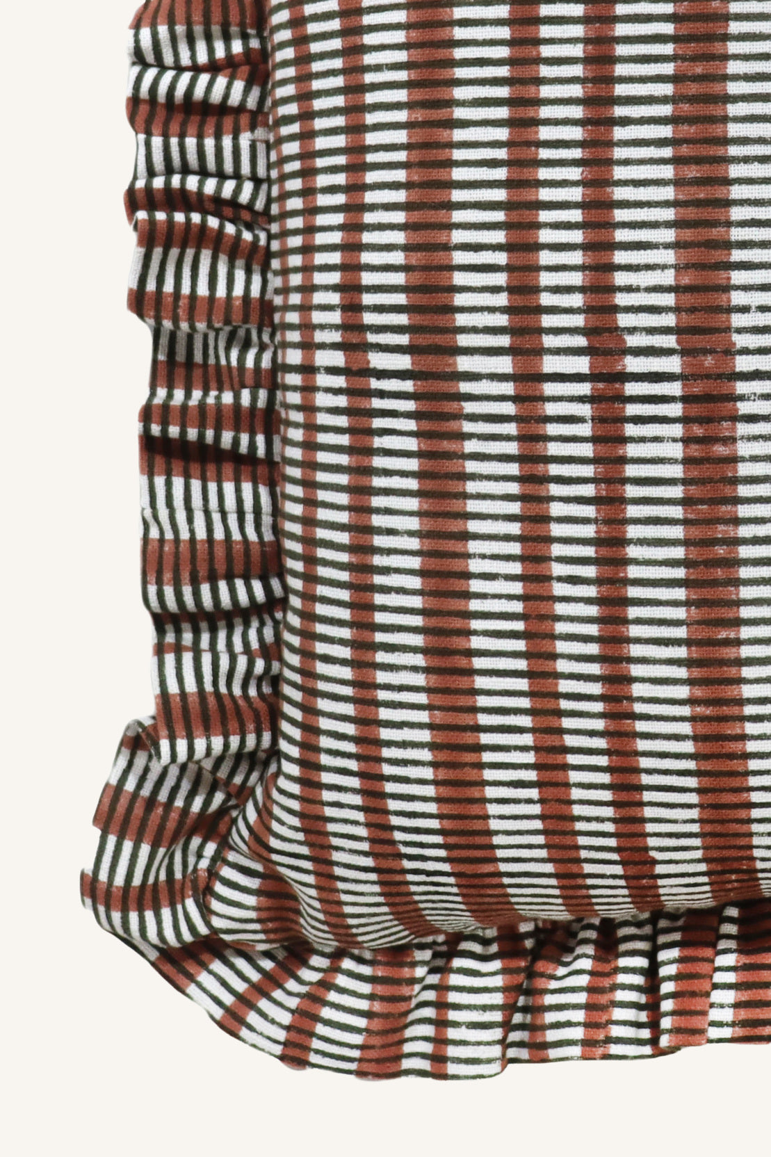 Coppercheck Ruffle Pillow