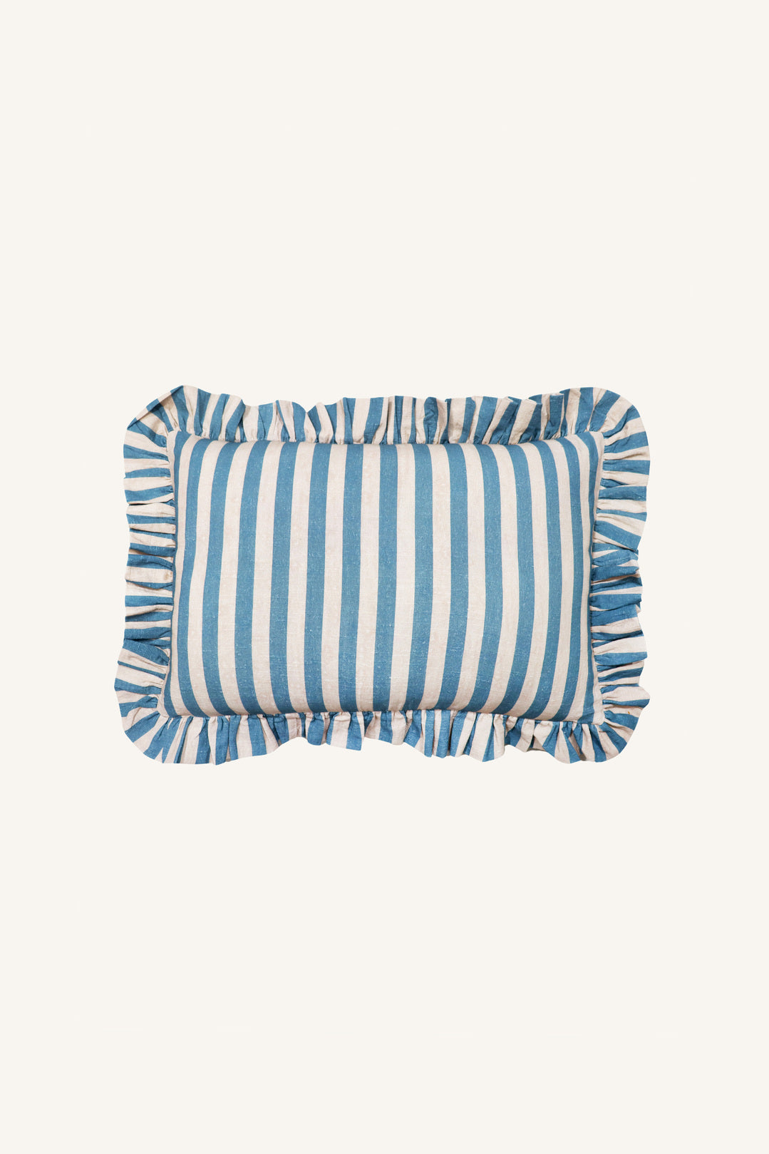 Coastline Ruffle Stripe Pillow