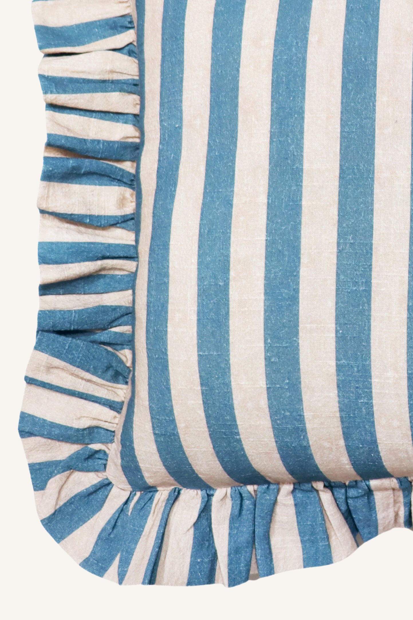 Coastline Ruffle Stripe Pillow