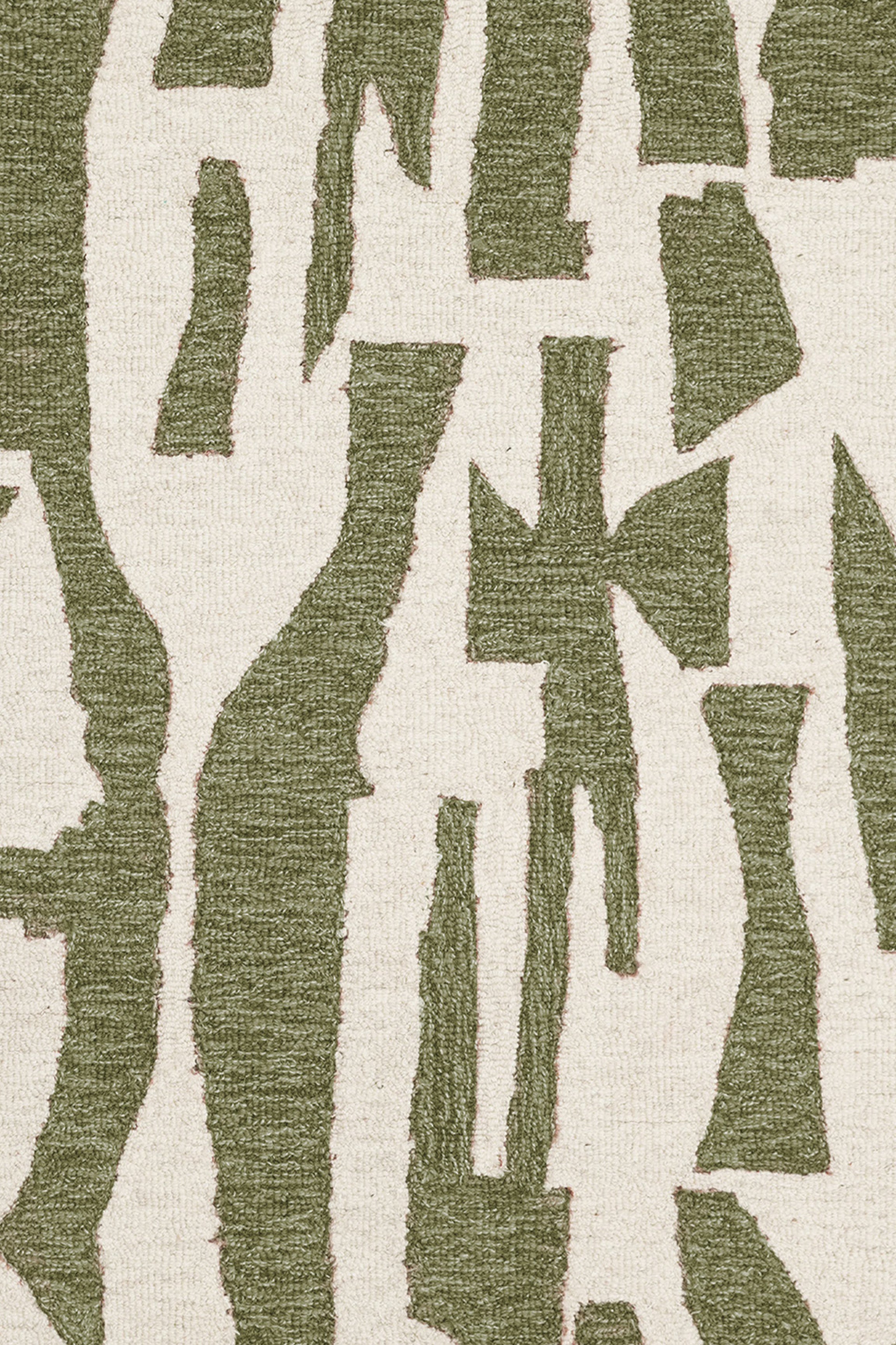 Clay Echo Pattern Rug - Green