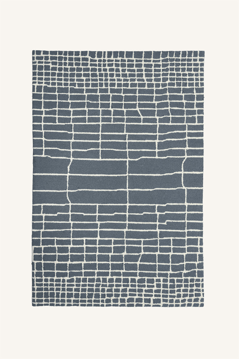 Sage Grid Meadow Rug - Blue