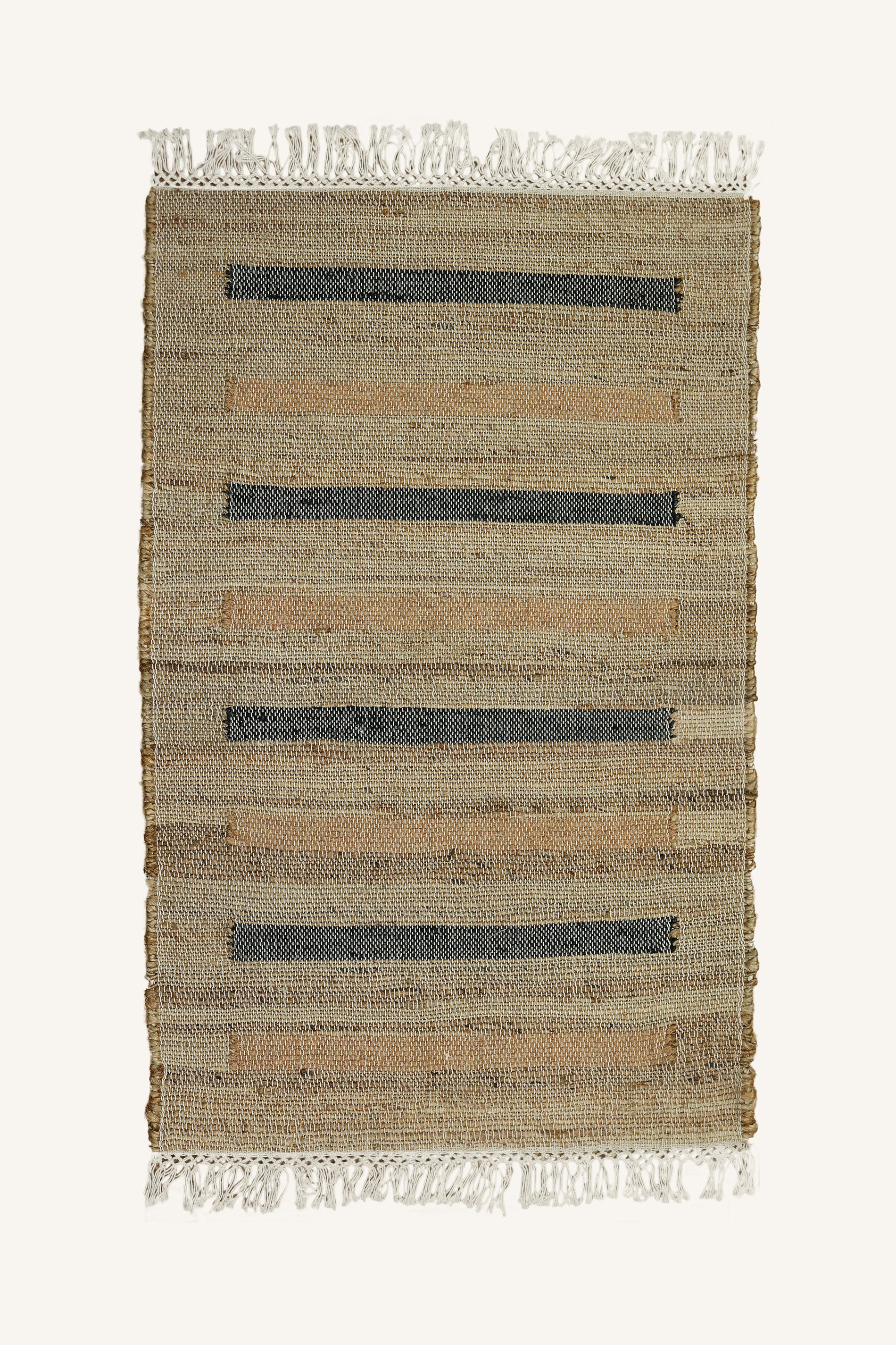 Loomed Linework Natural Rug