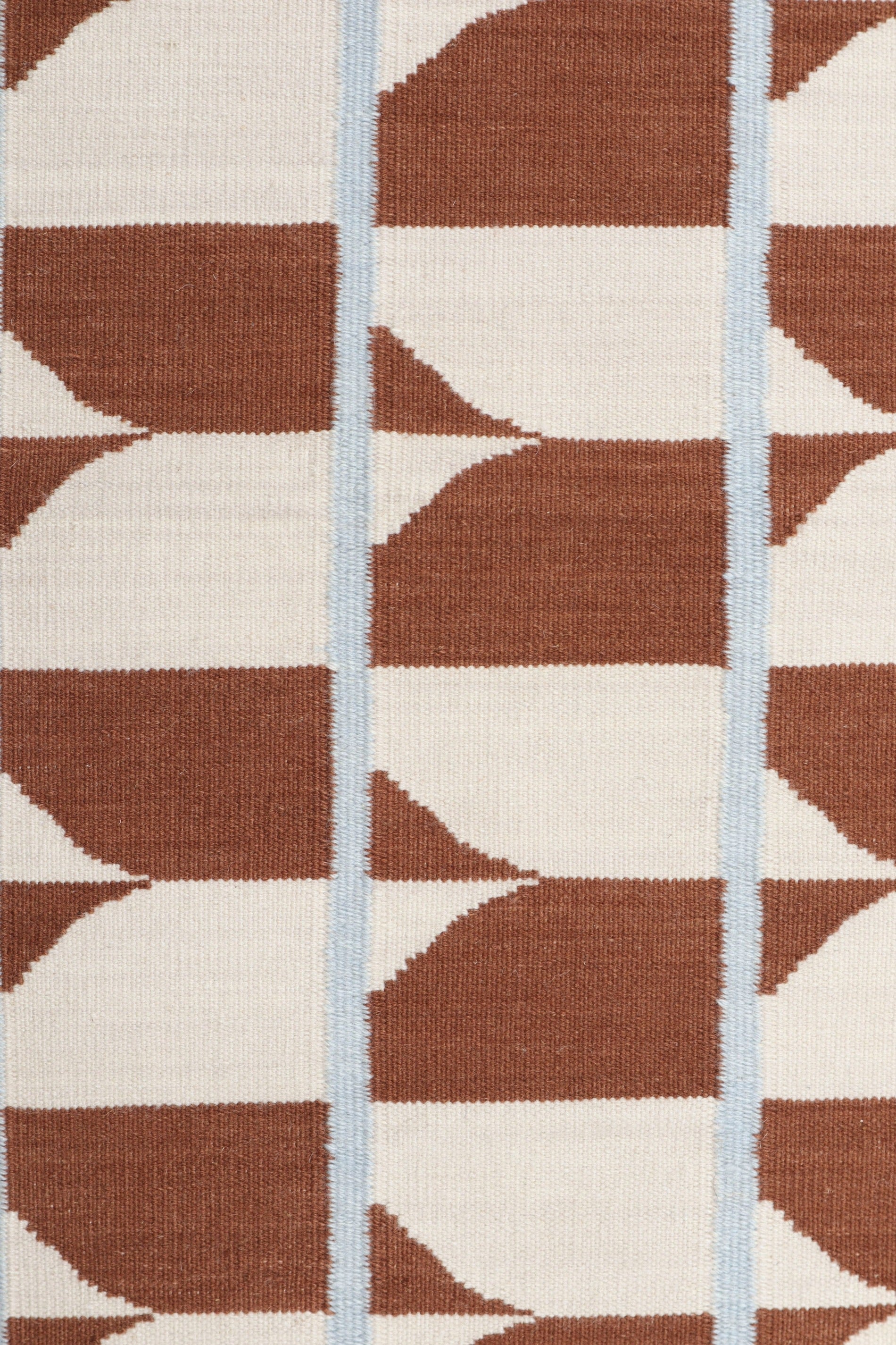Terracotta Rhythm Grid Rug