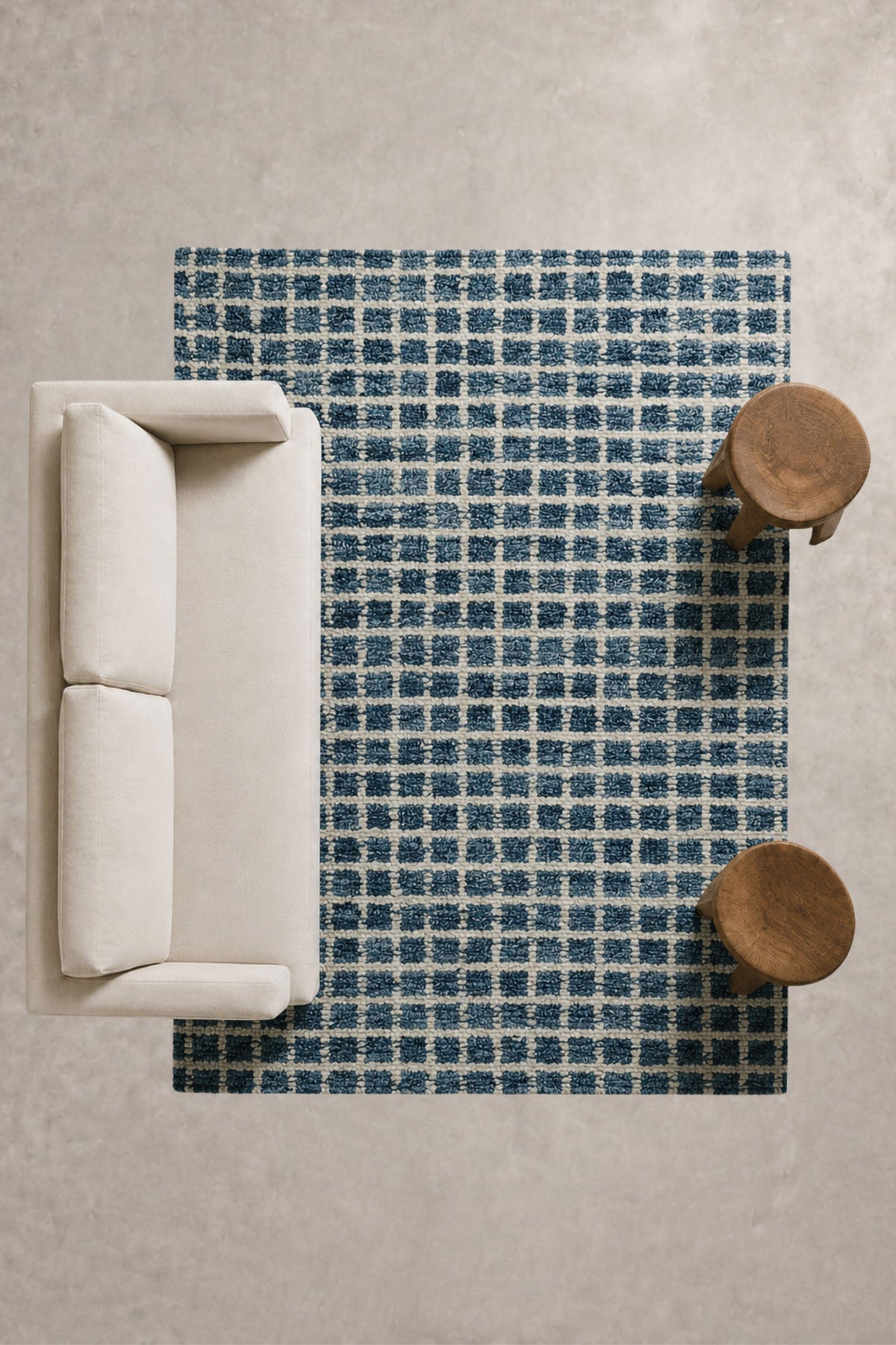 Indigo Basketline Rug