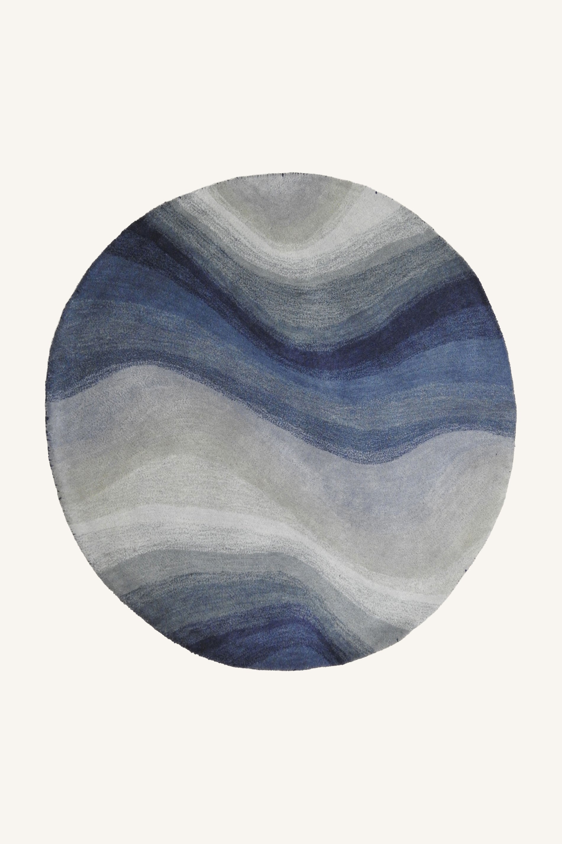 Mooncurrent Blue Round Rug