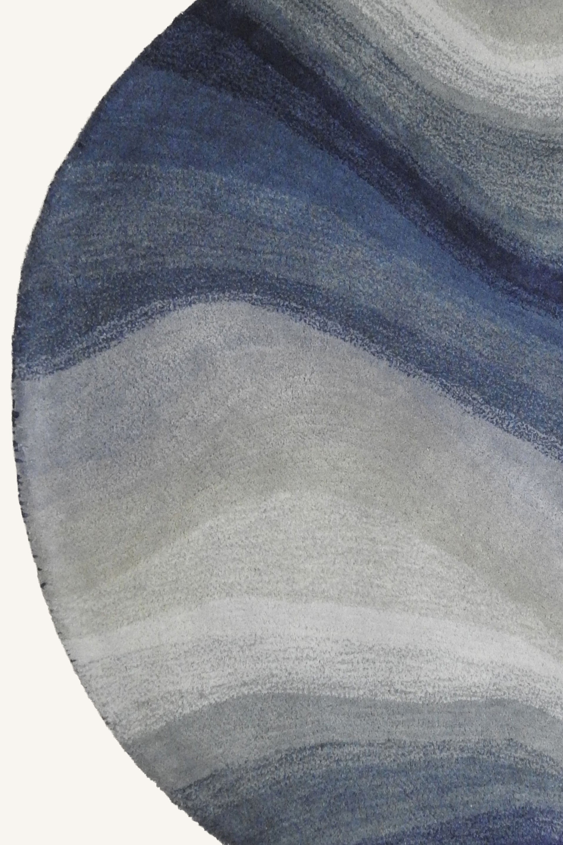Mooncurrent Blue Round Rug