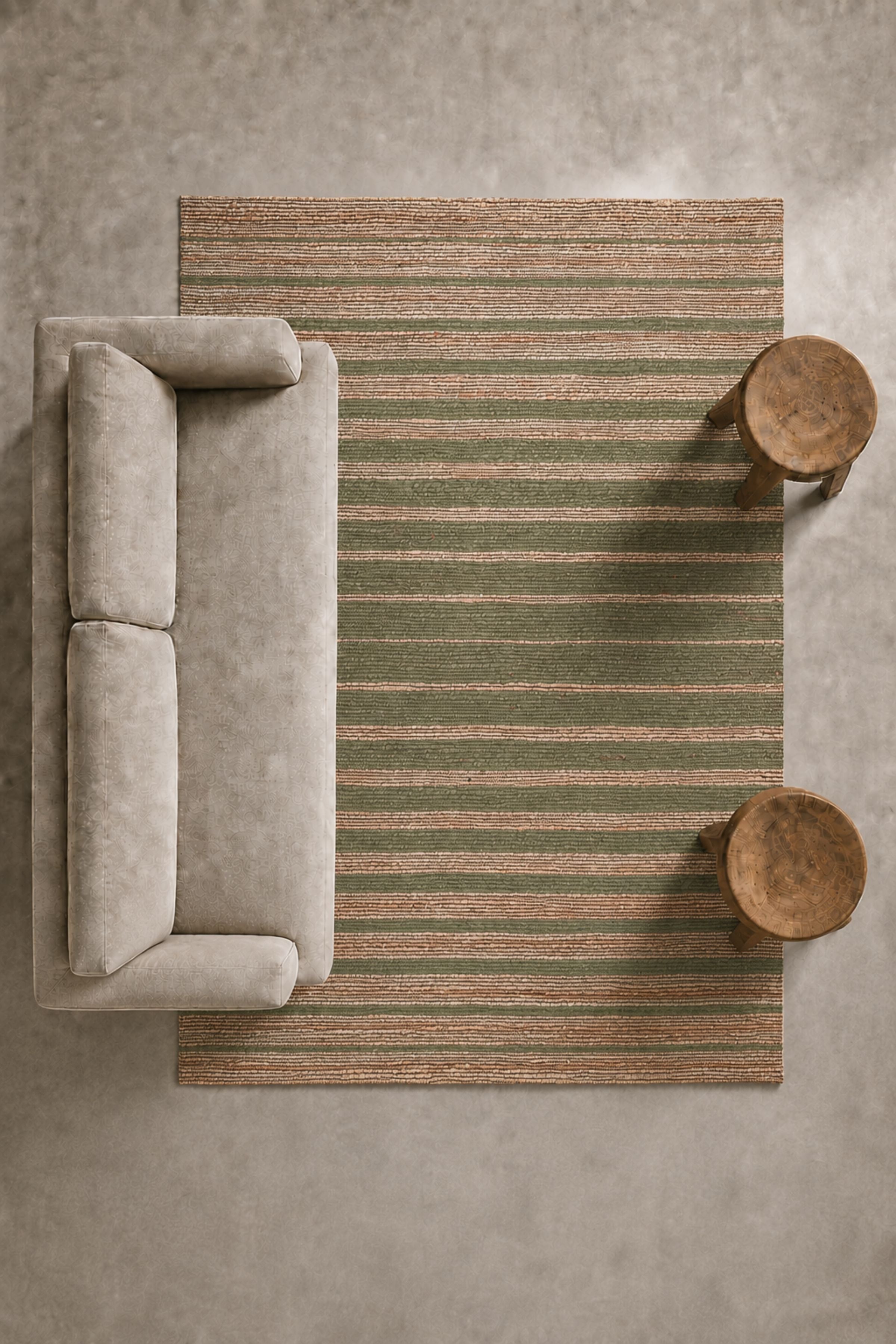 Duskline Fade Rug - Olive