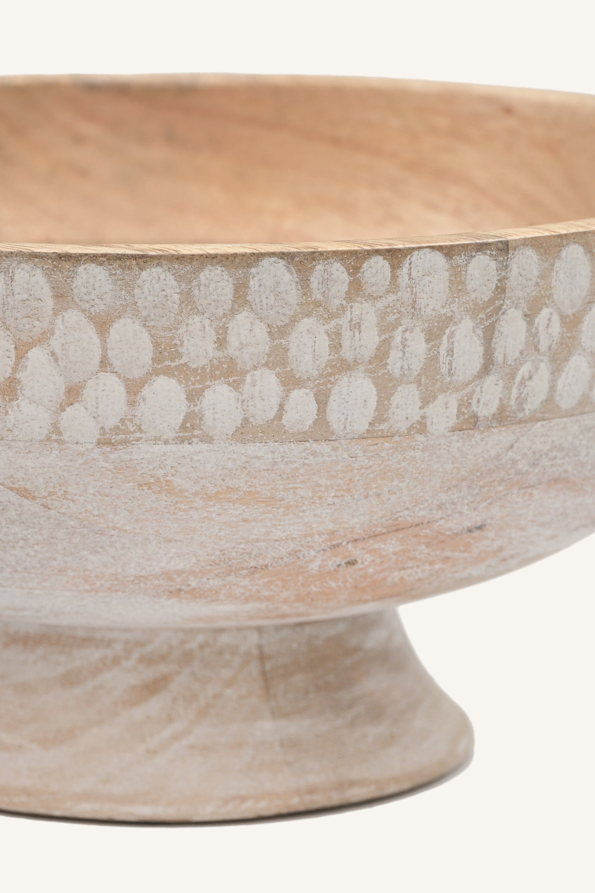 Frostmark Carved Footed Bowl