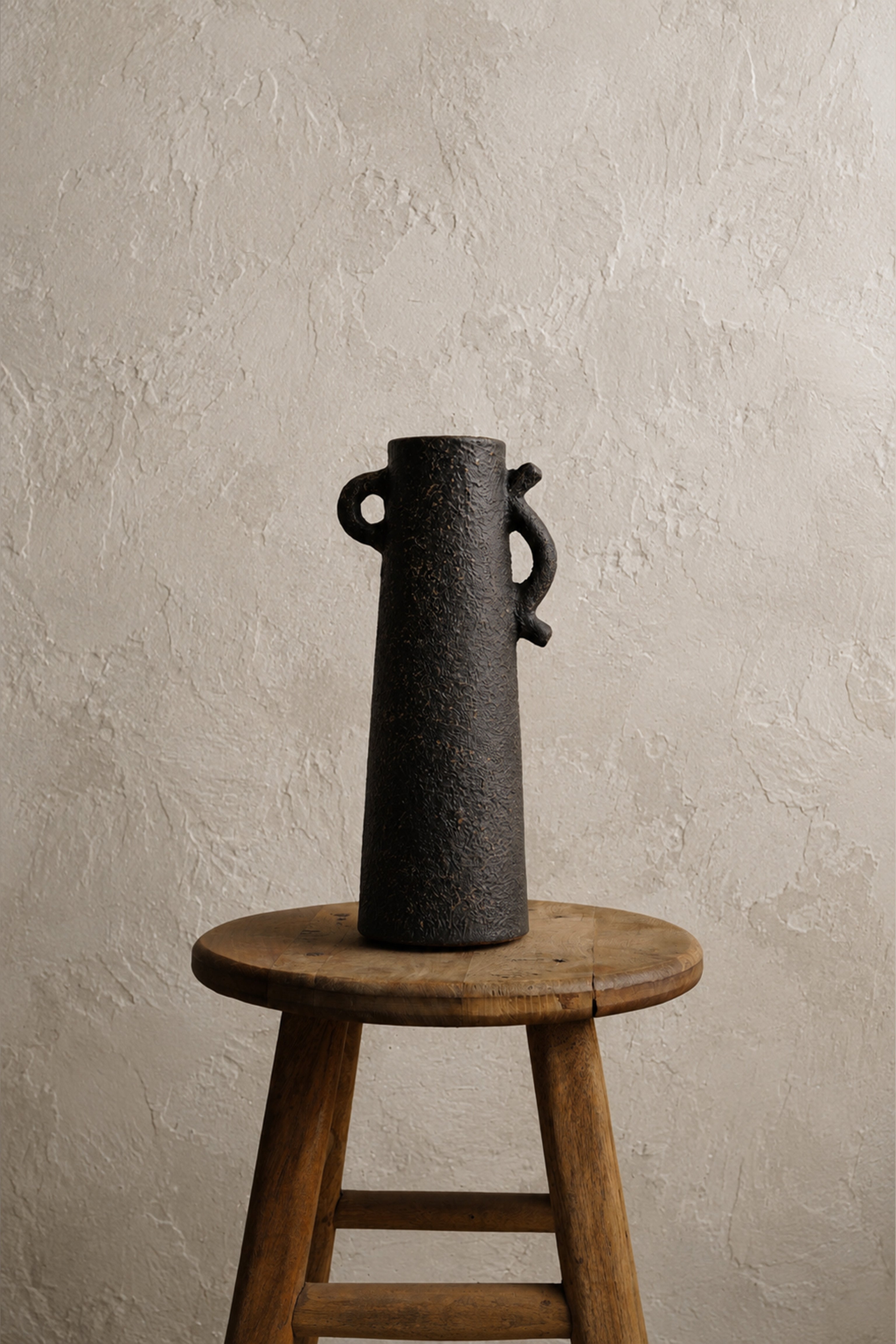 Charcoal Crest Tall Vase