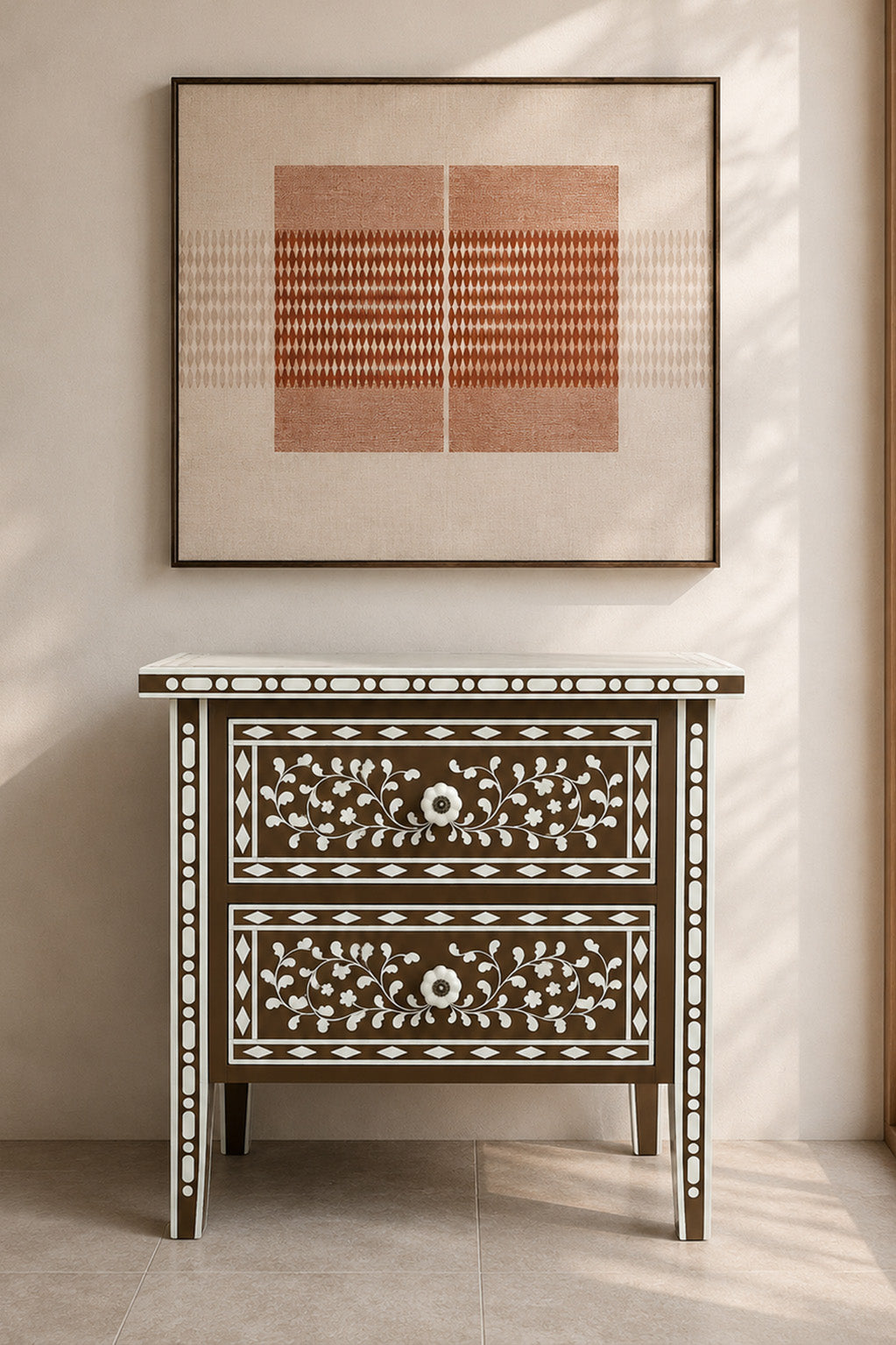 Meadow Inlay Bedside Table