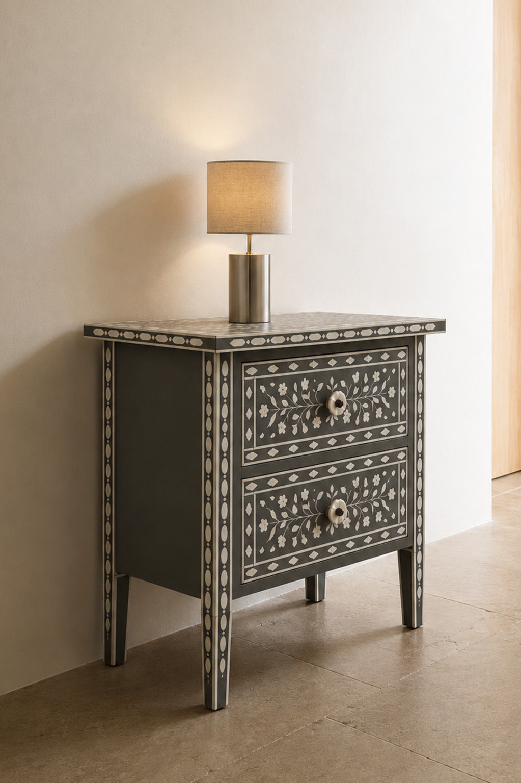 Meadow Inlay Bedside Table
