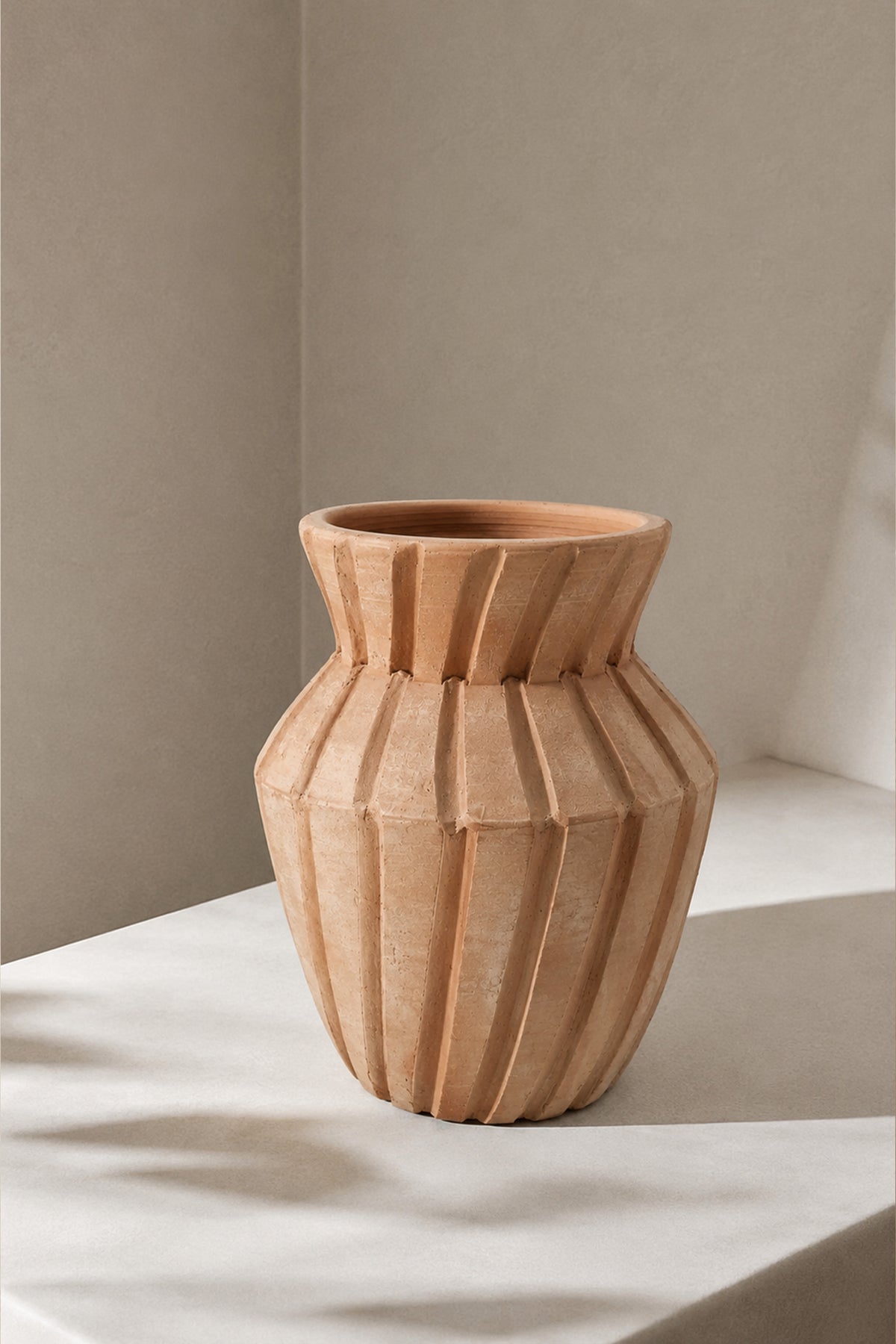 Pleated Clay Pot