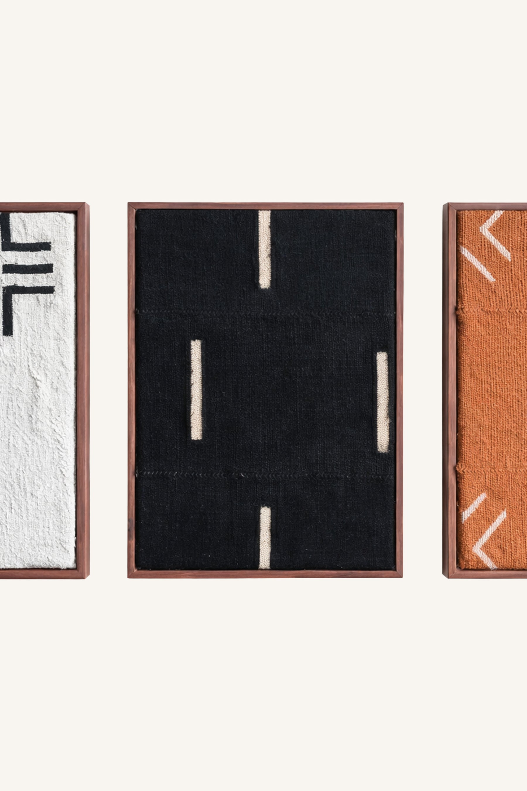 Quiet Symbols Blockprint Wall Art (Set of 3)
