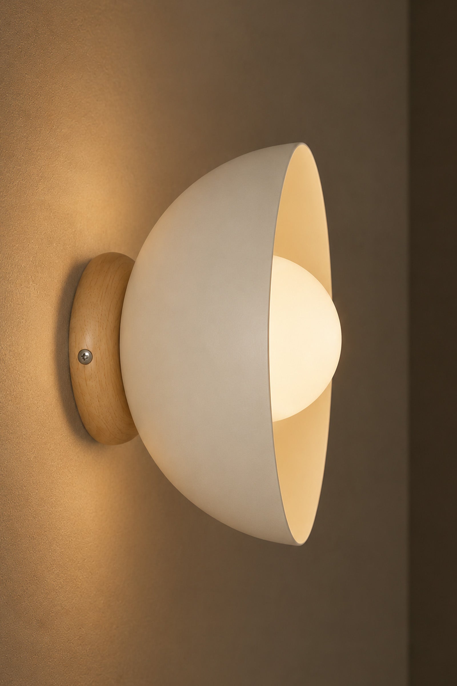 Luna Sphere Sconce - Cream