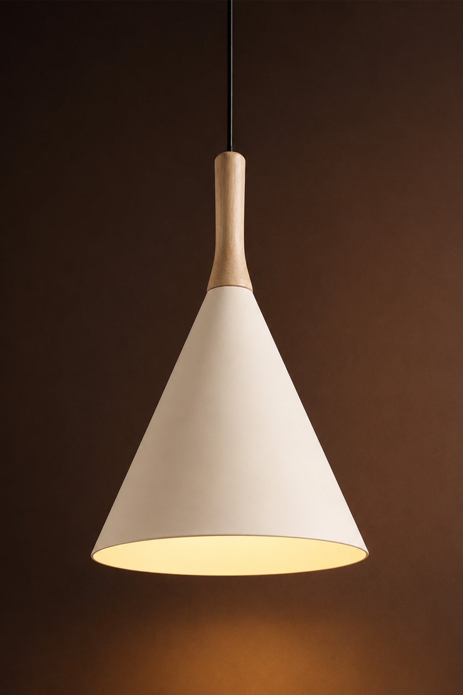 Kora Timber Pendant - Beige