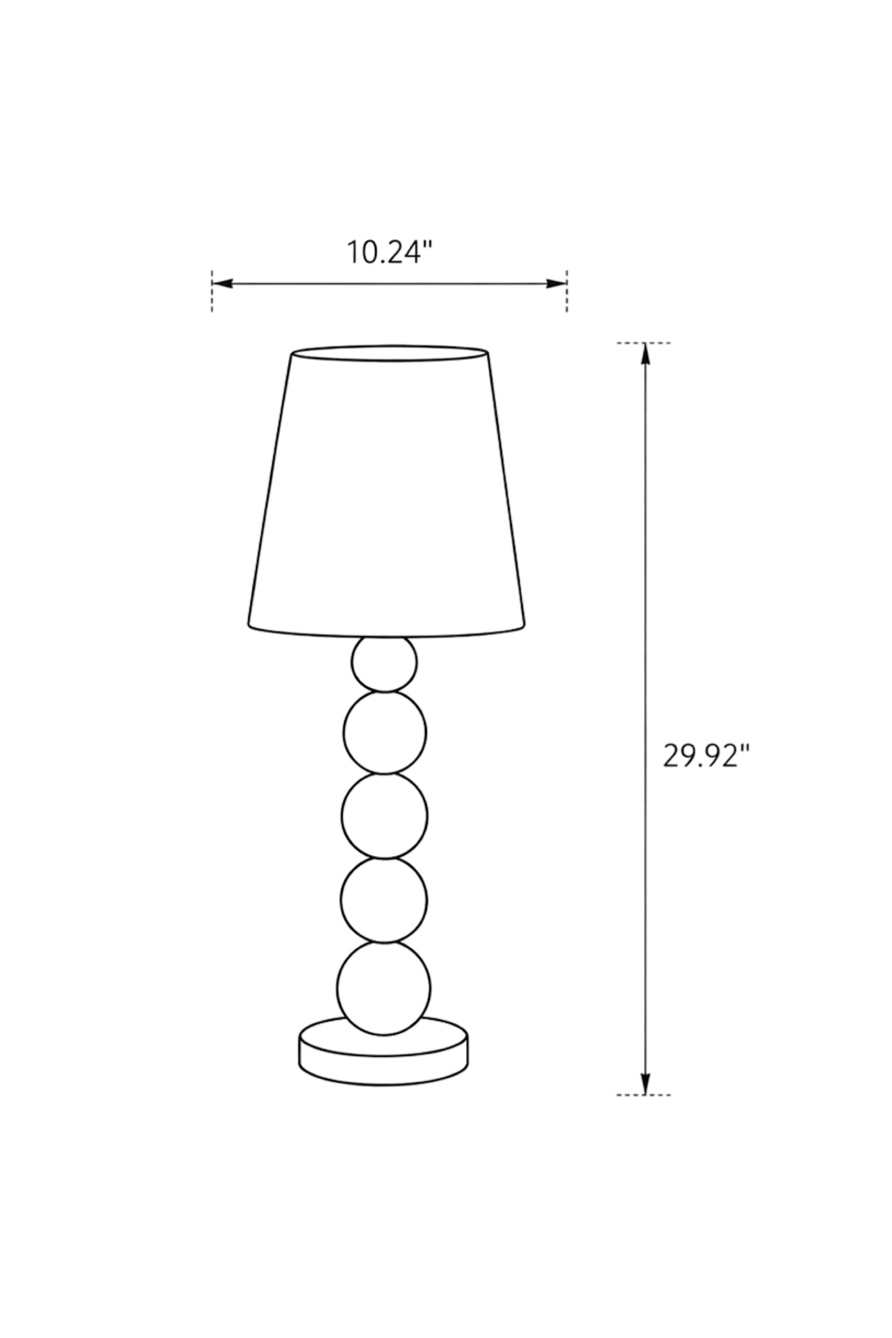 Cascade Pillar Lamp - Green
