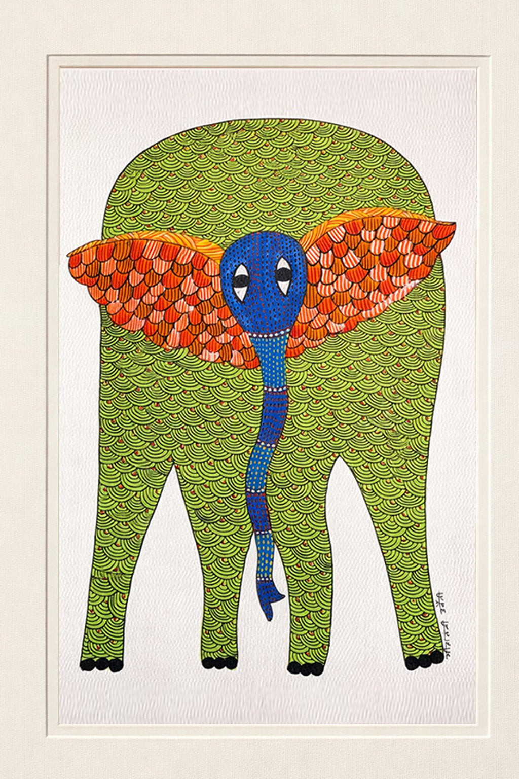 The Painted Wanderer Gond Art