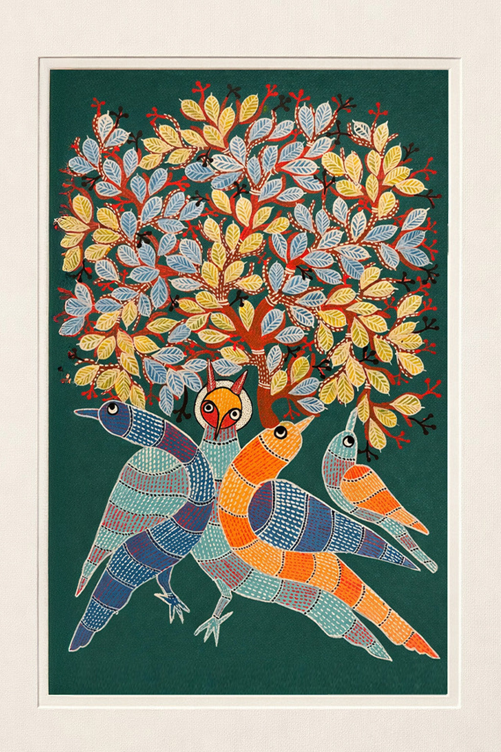 Feathered Canopy Gond Art
